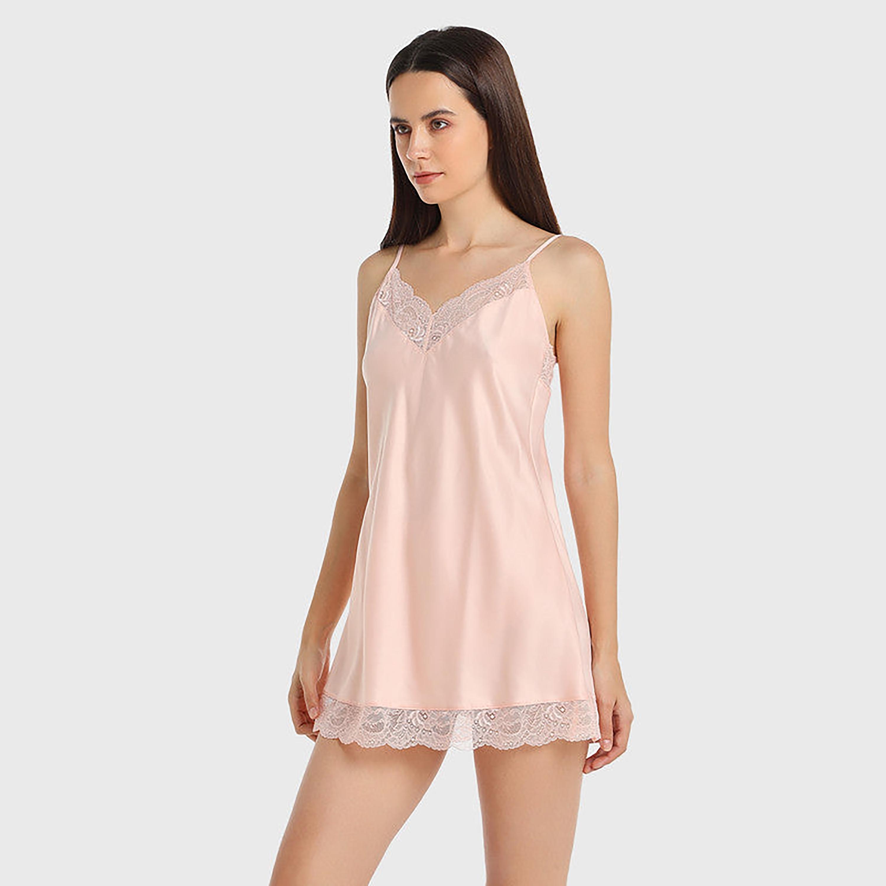 أحزمة الكتف بتفصيل لا سينزا فستان نوم نسائي بلا أكمام-women-clothing-nightwear-nighties-image-1