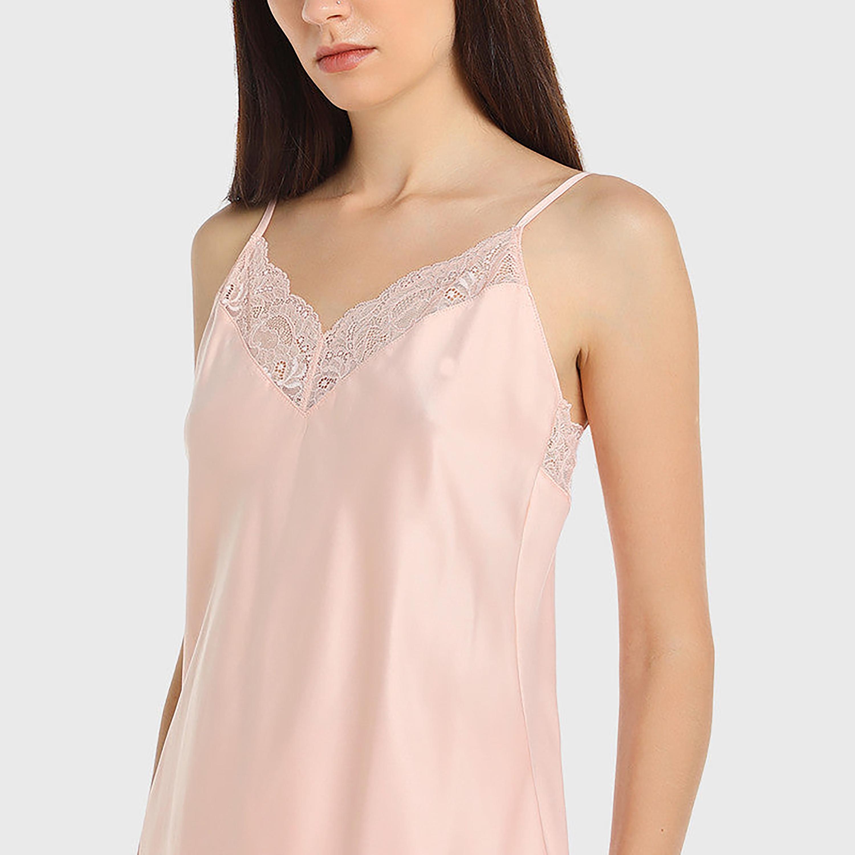 أحزمة الكتف بتفصيل لا سينزا فستان نوم نسائي بلا أكمام-women-clothing-nightwear-nighties-image-2