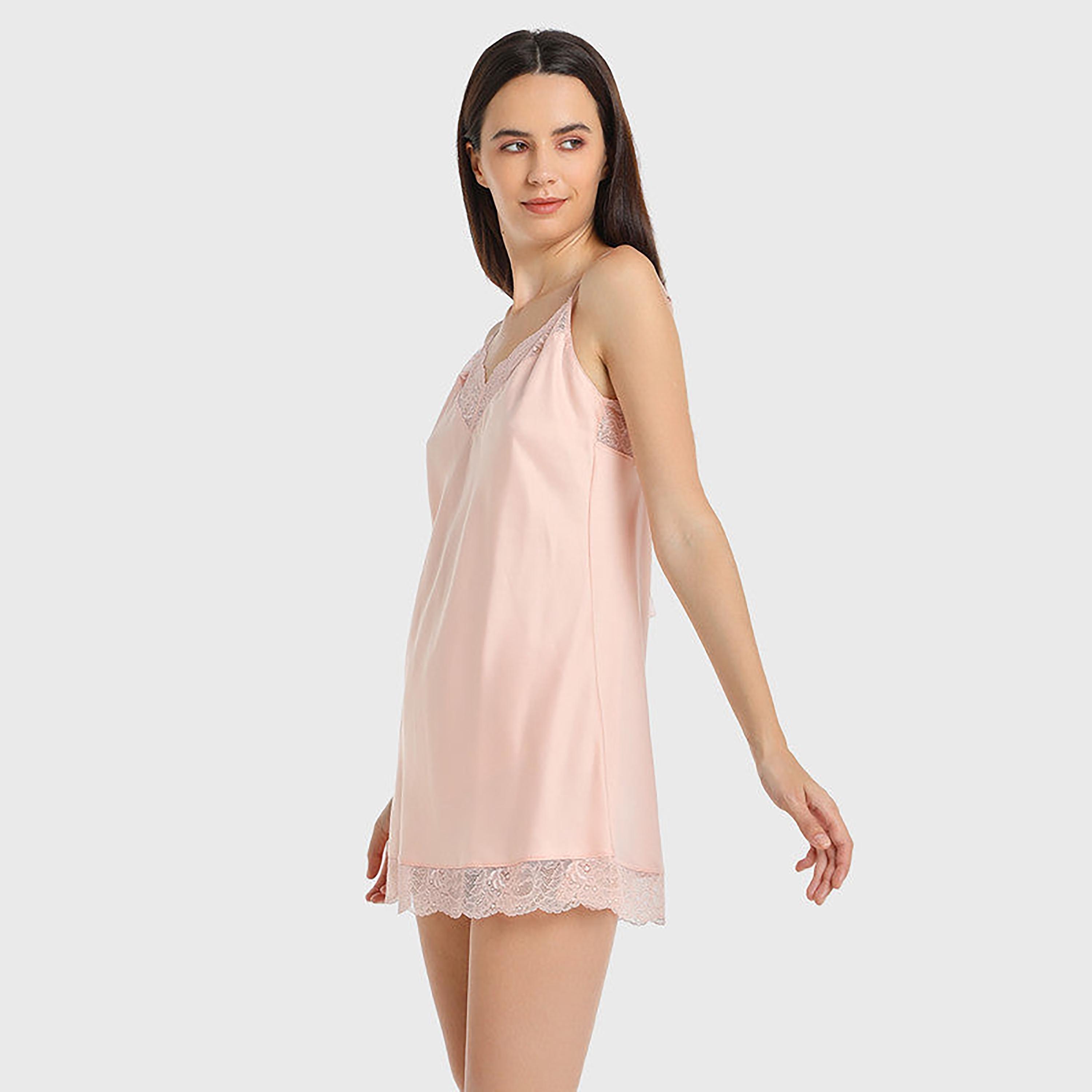 أحزمة الكتف بتفصيل لا سينزا فستان نوم نسائي بلا أكمام-women-clothing-nightwear-nighties-image-4