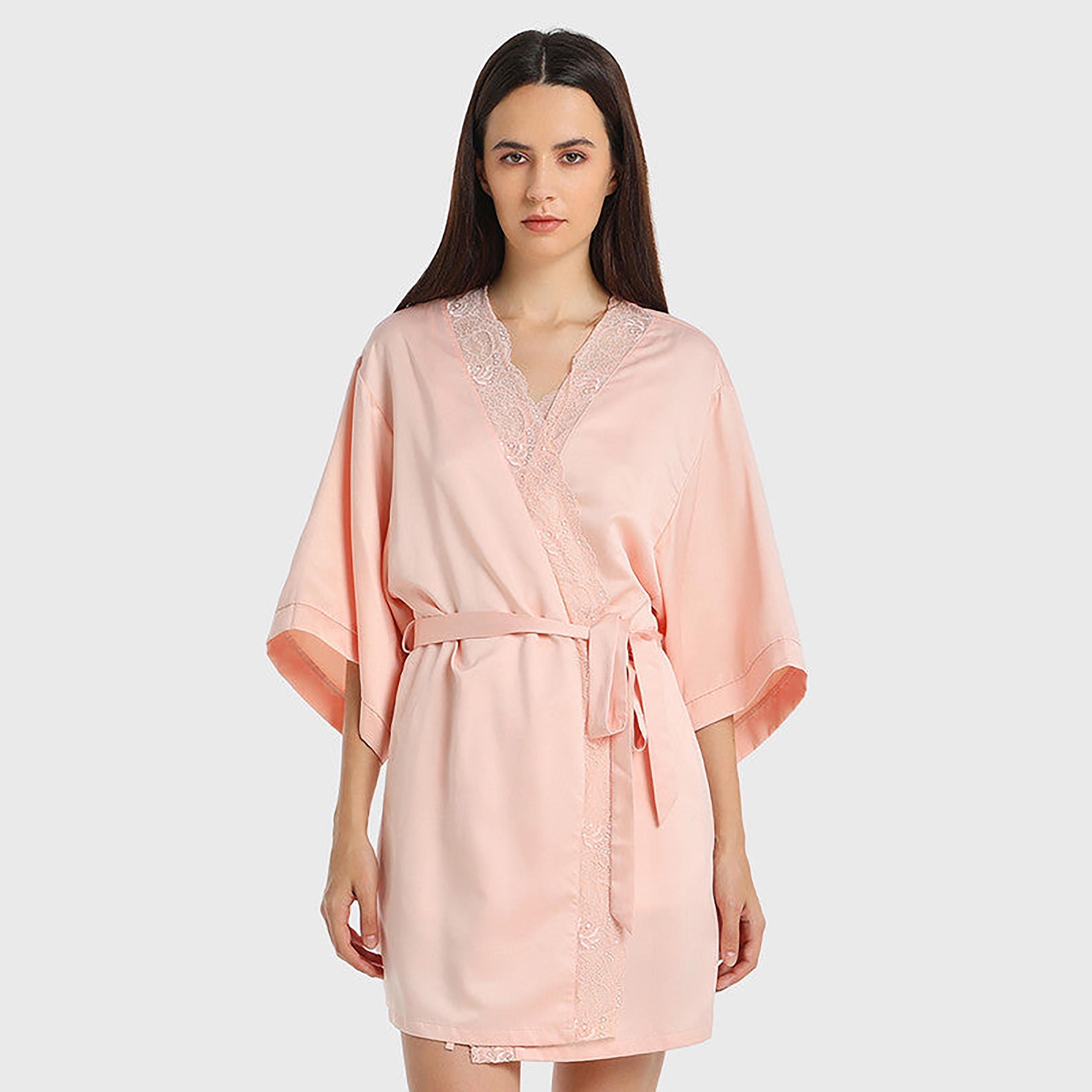 تفاصيل La Senza دانتيل برقبة V بأكمام واسعة وأكمام نسائية للنوم-women-clothing-nightwear-robes-image-1