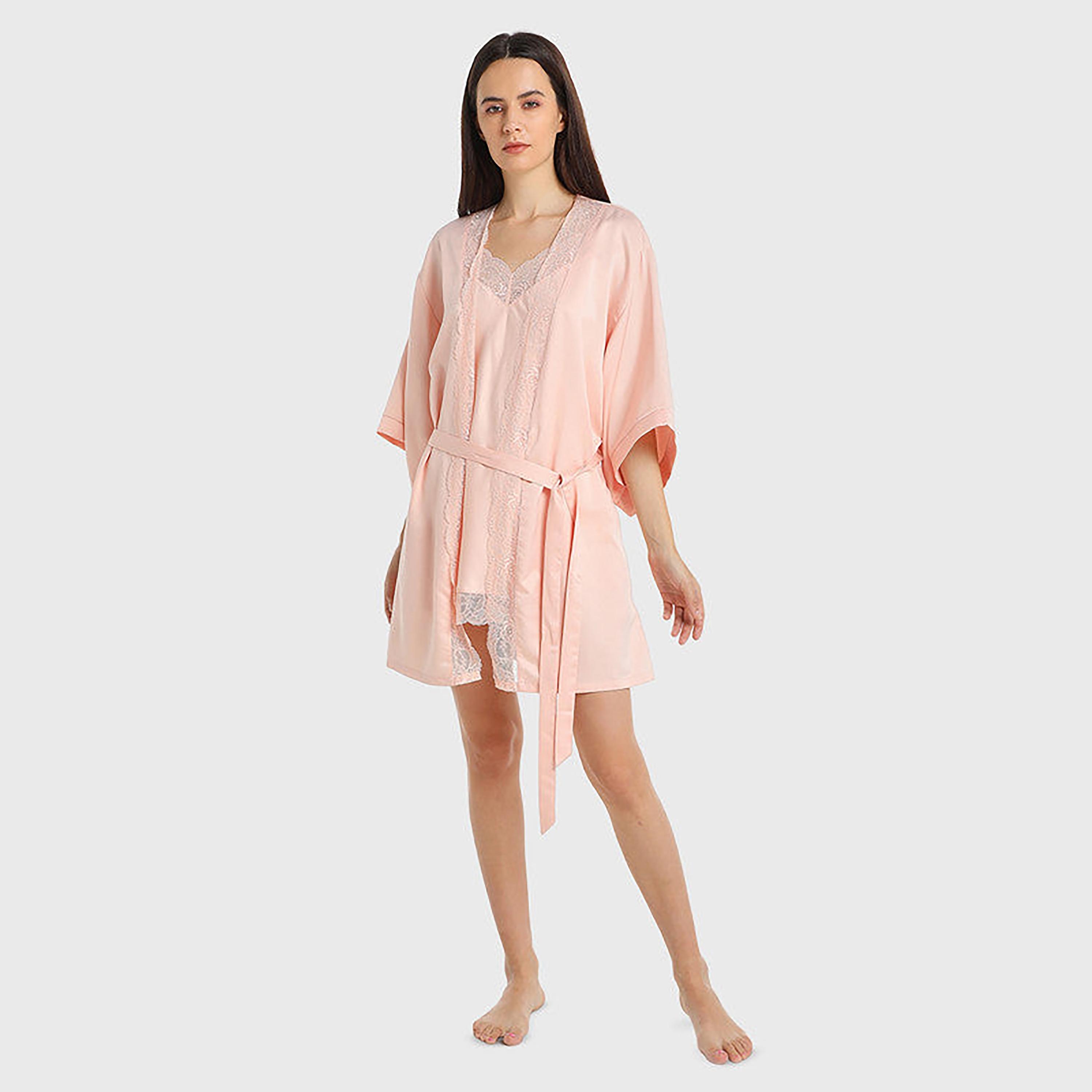 تفاصيل La Senza دانتيل برقبة V بأكمام واسعة وأكمام نسائية للنوم-women-clothing-nightwear-robes-image-3
