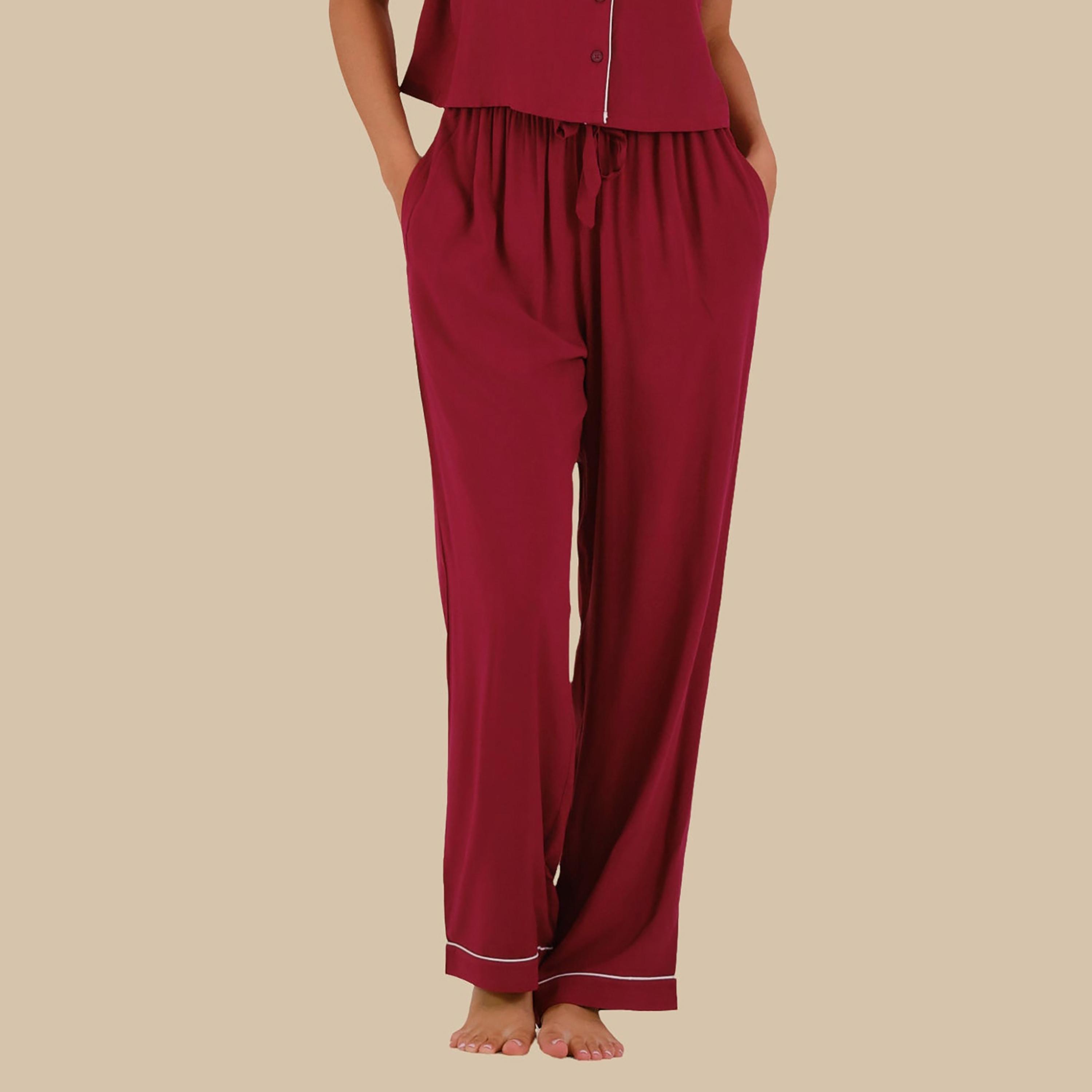 طقم بيجامة نسائي من Isla & Evie من 2 قميص سادة وبيجامة-women-clothing-nightwear-pyjamas-longsets-image-3