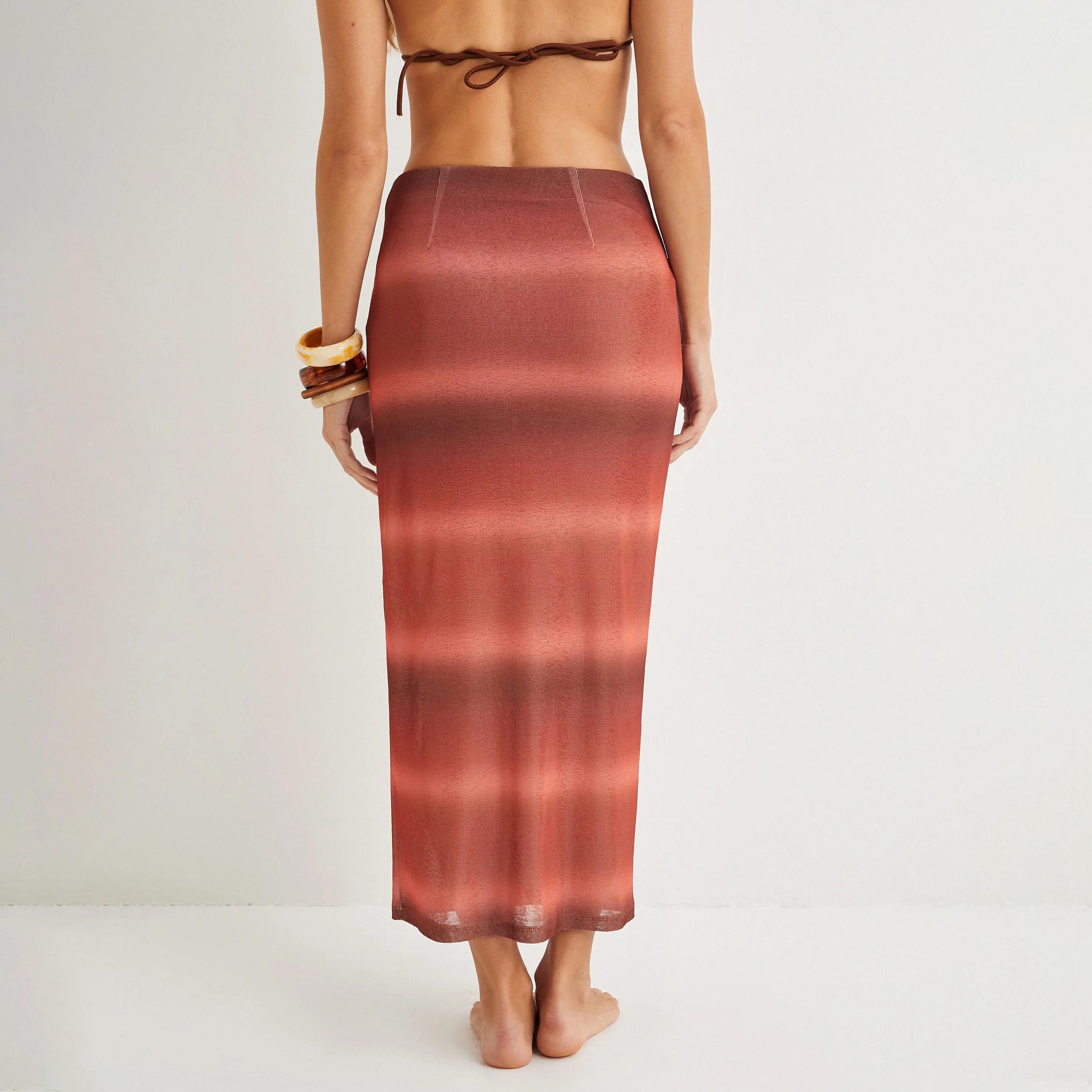 KOTON Red Ombre Women's Skirt-women-clothing-bottoms-skirts-image-3