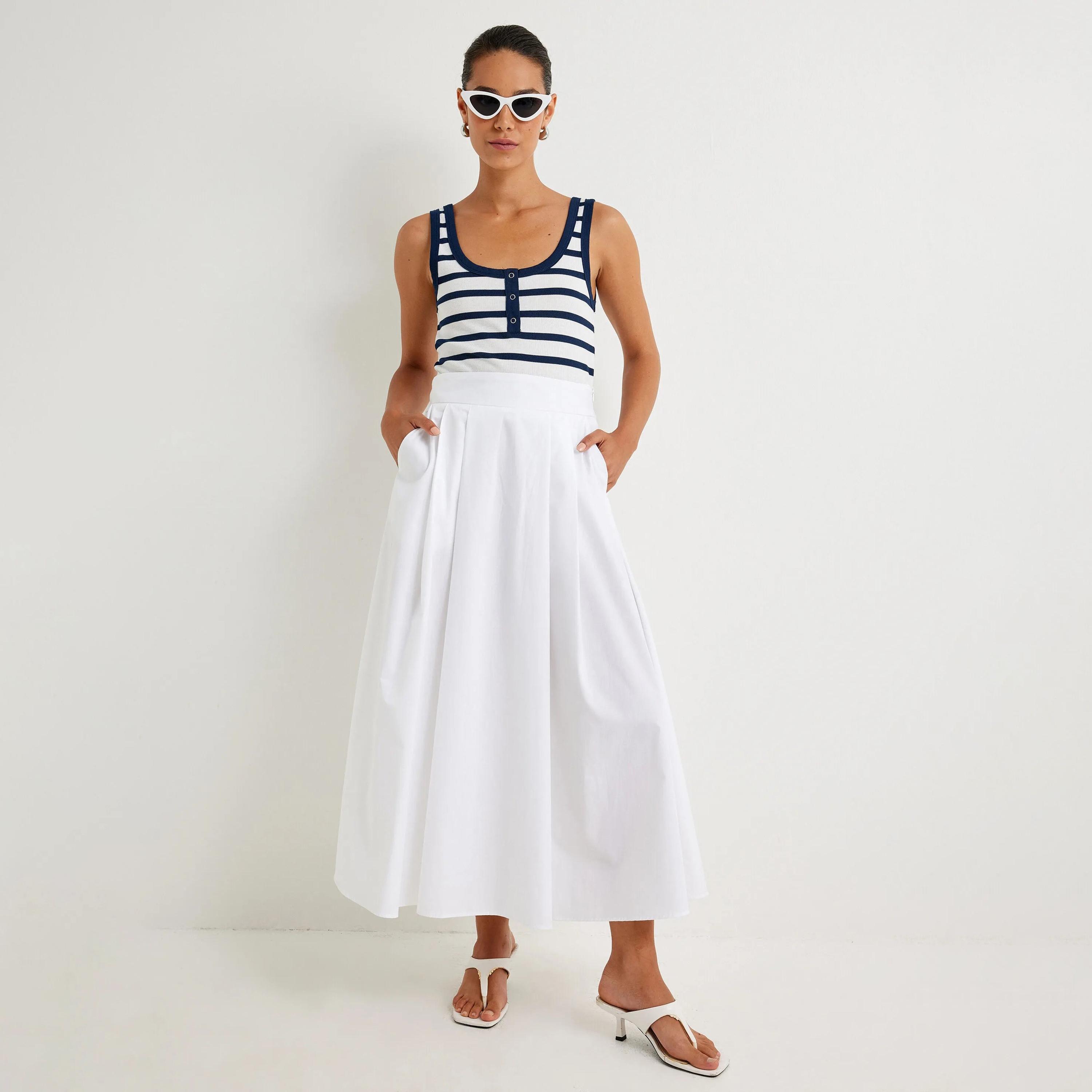 KOTON Striped Scoop Neck Women's Tank Top-women-clothing-shirtsandblouses-blouses-image-2