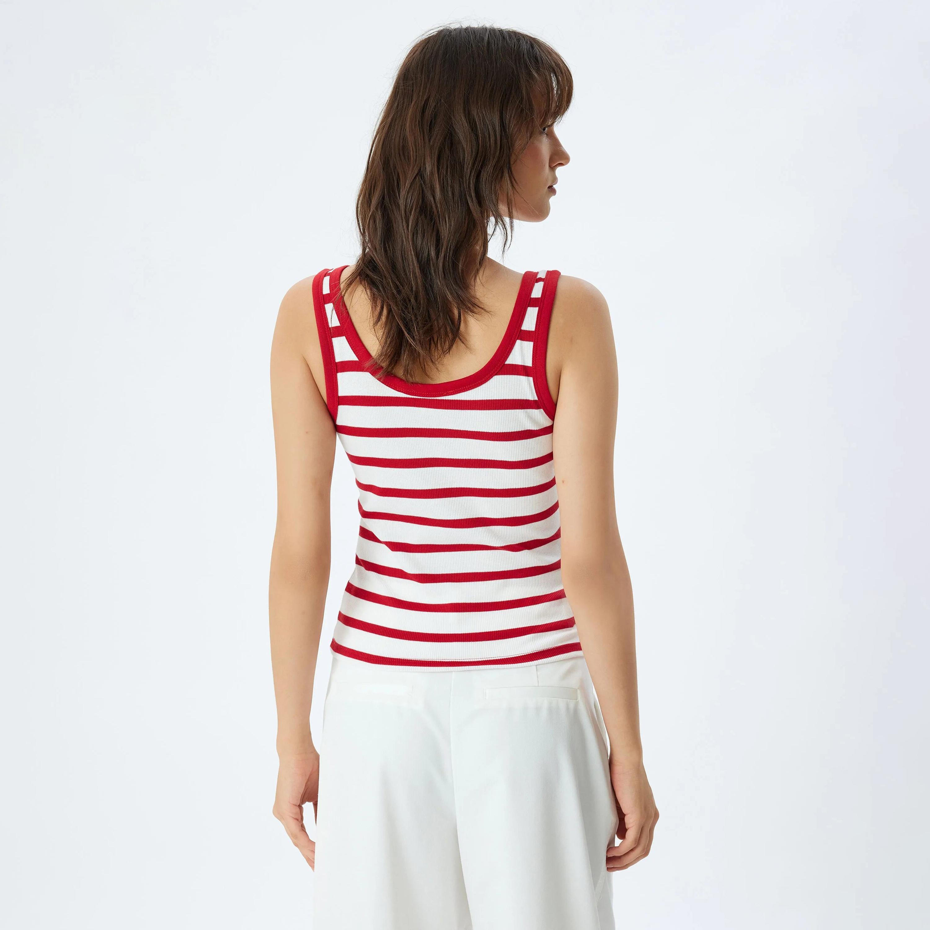 KOTON Striped Scoop Neck Women's Tank Top-women-clothing-shirtsandblouses-blouses-image-7