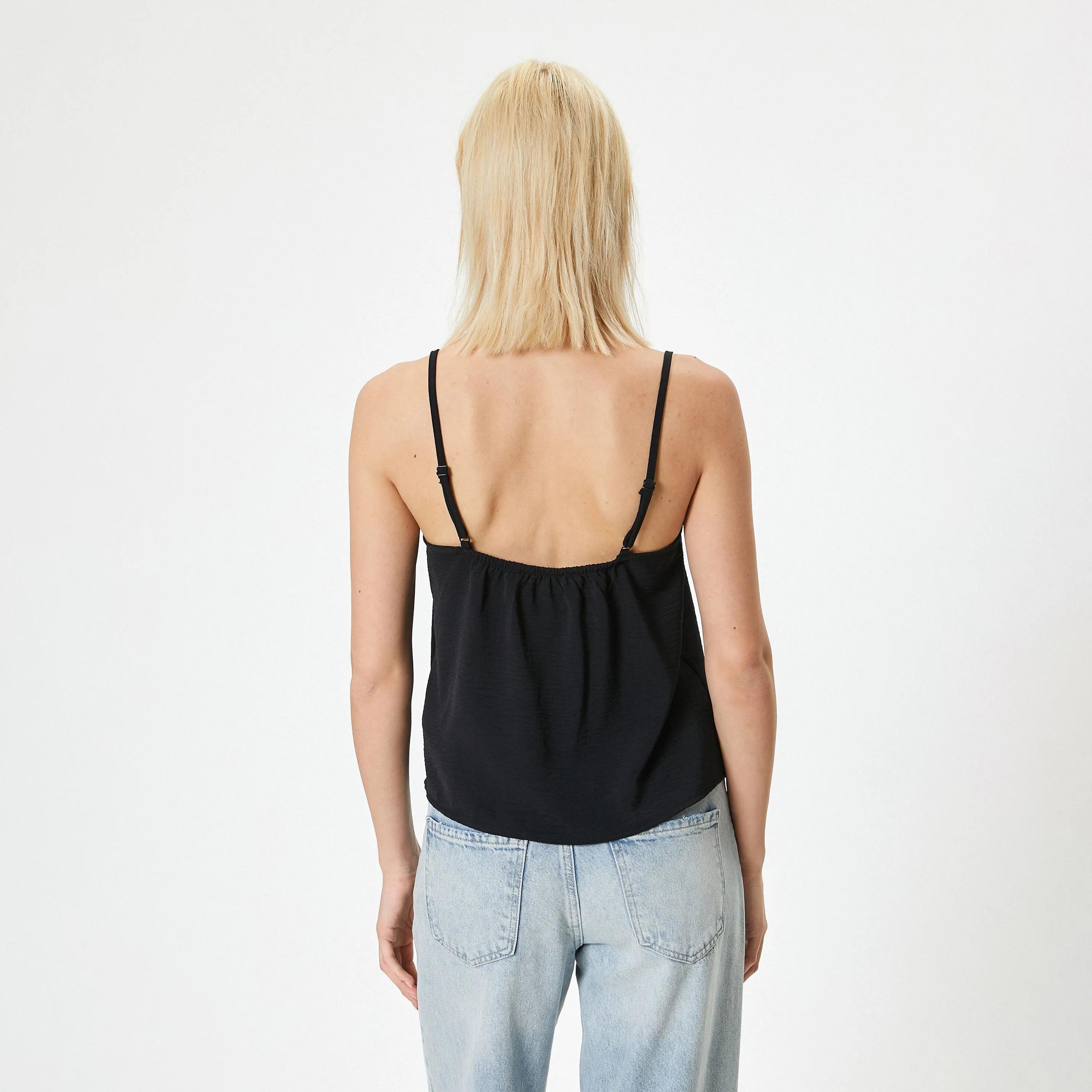 KOTON Black Shoulder Straps Women's Tank Top-women-clothing-shirtsandblouses-blouses-image-3