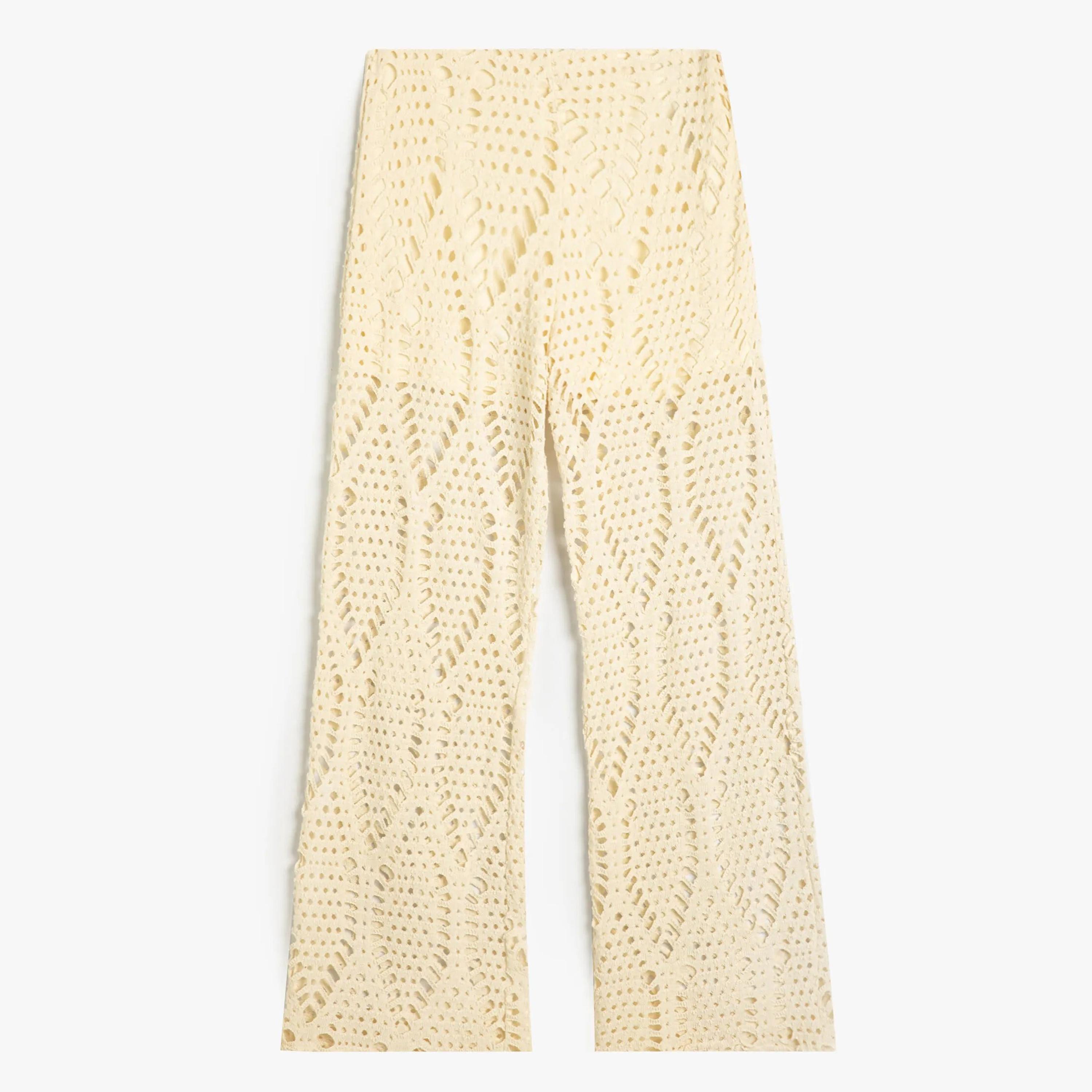 KOTON Beige Crochet Women's Trousers-women-clothing-bottoms-trousers-image-1