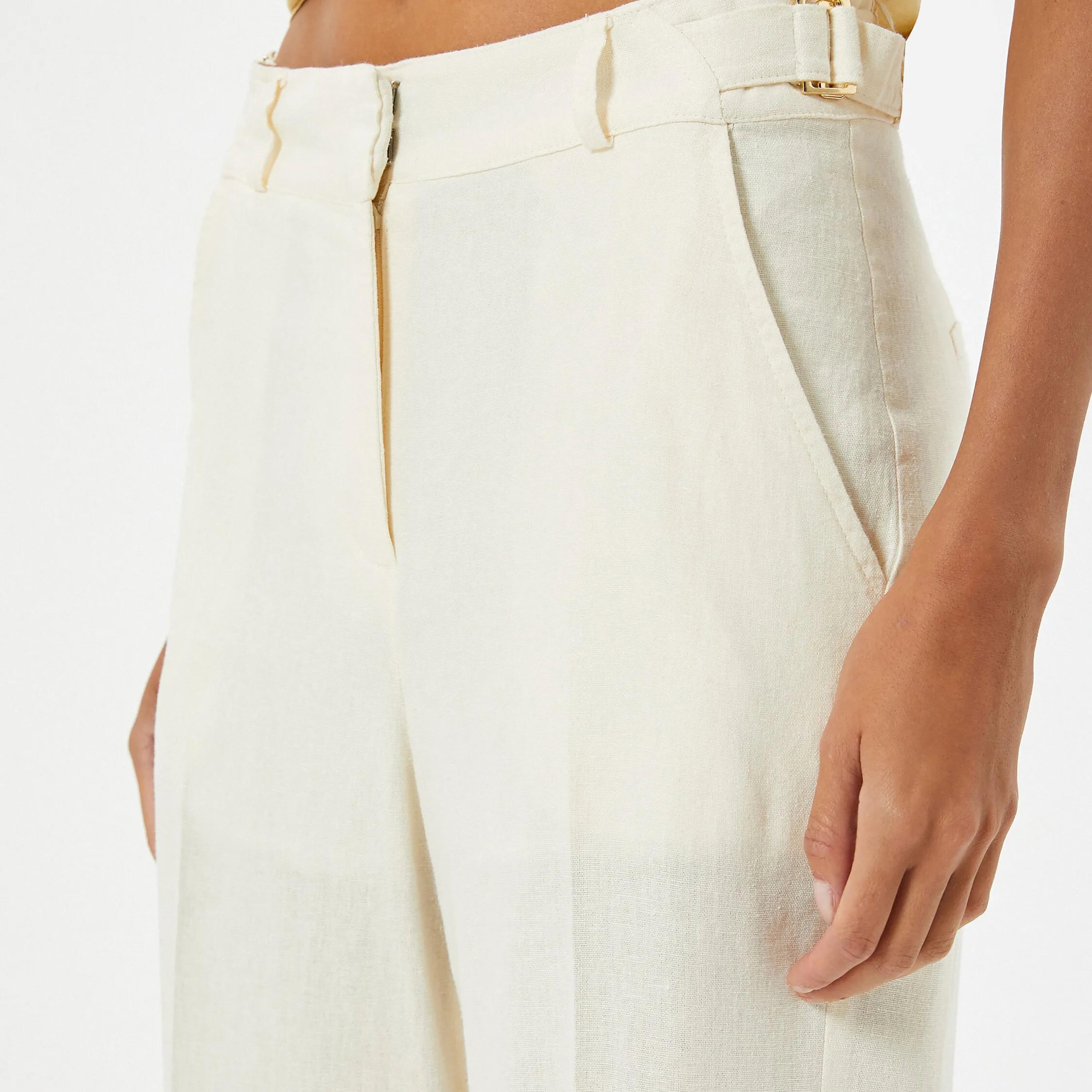 KOTON White Hook & Bar Women's Trousers-women-clothing-bottoms-trousers-image-4