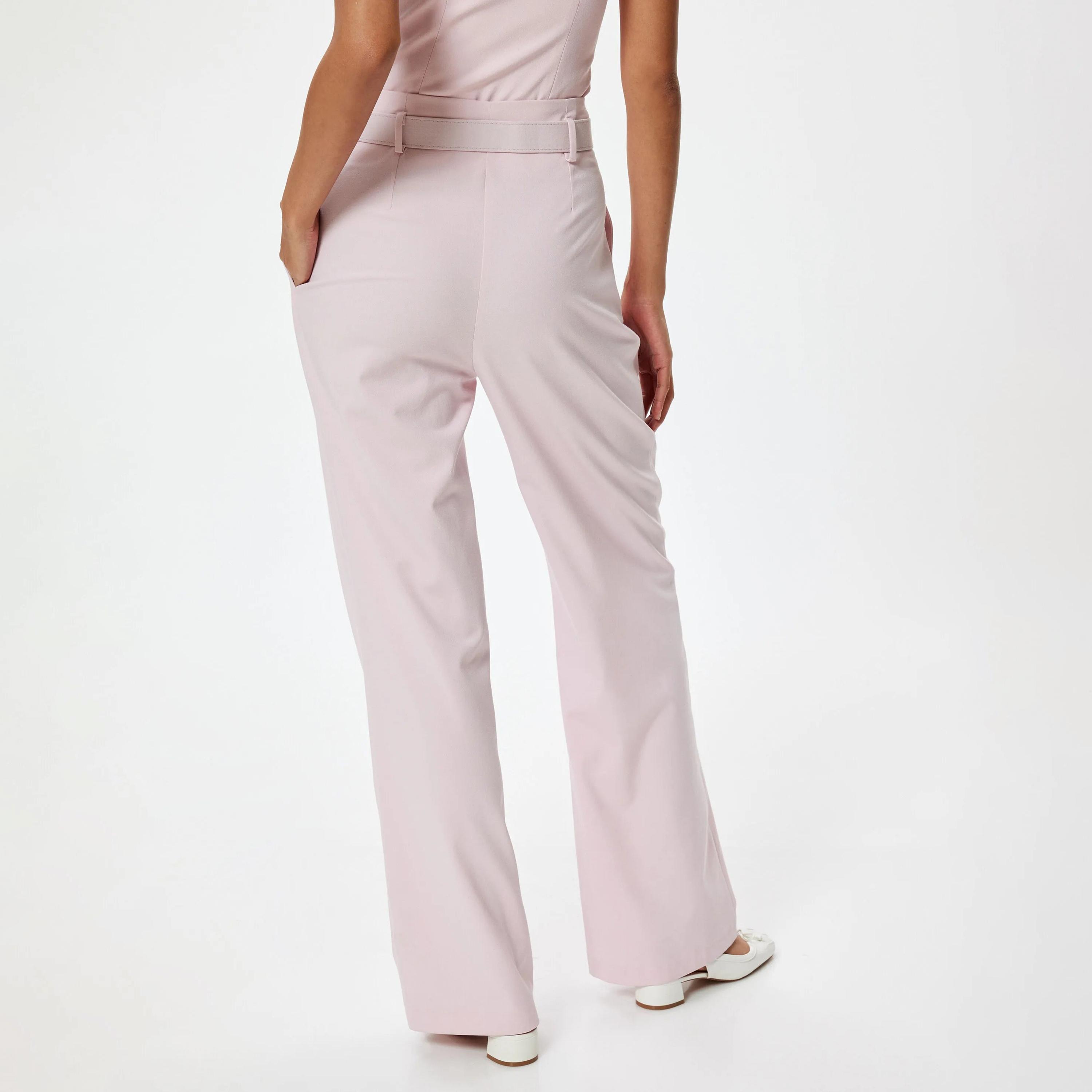 KOTON Pink Zipped Women's Trousers-women-clothing-bottoms-trousers-image-3