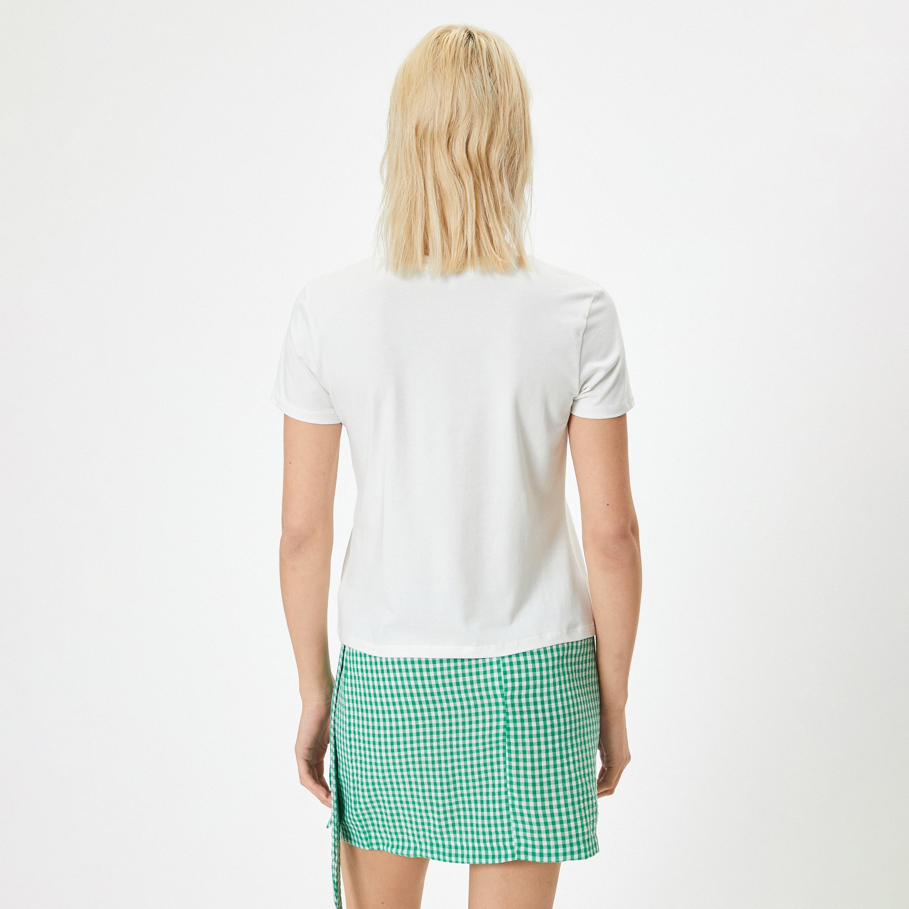 KOTON White Laced Bow Women's T-Shirt-women-clothing-tshirts-image-3