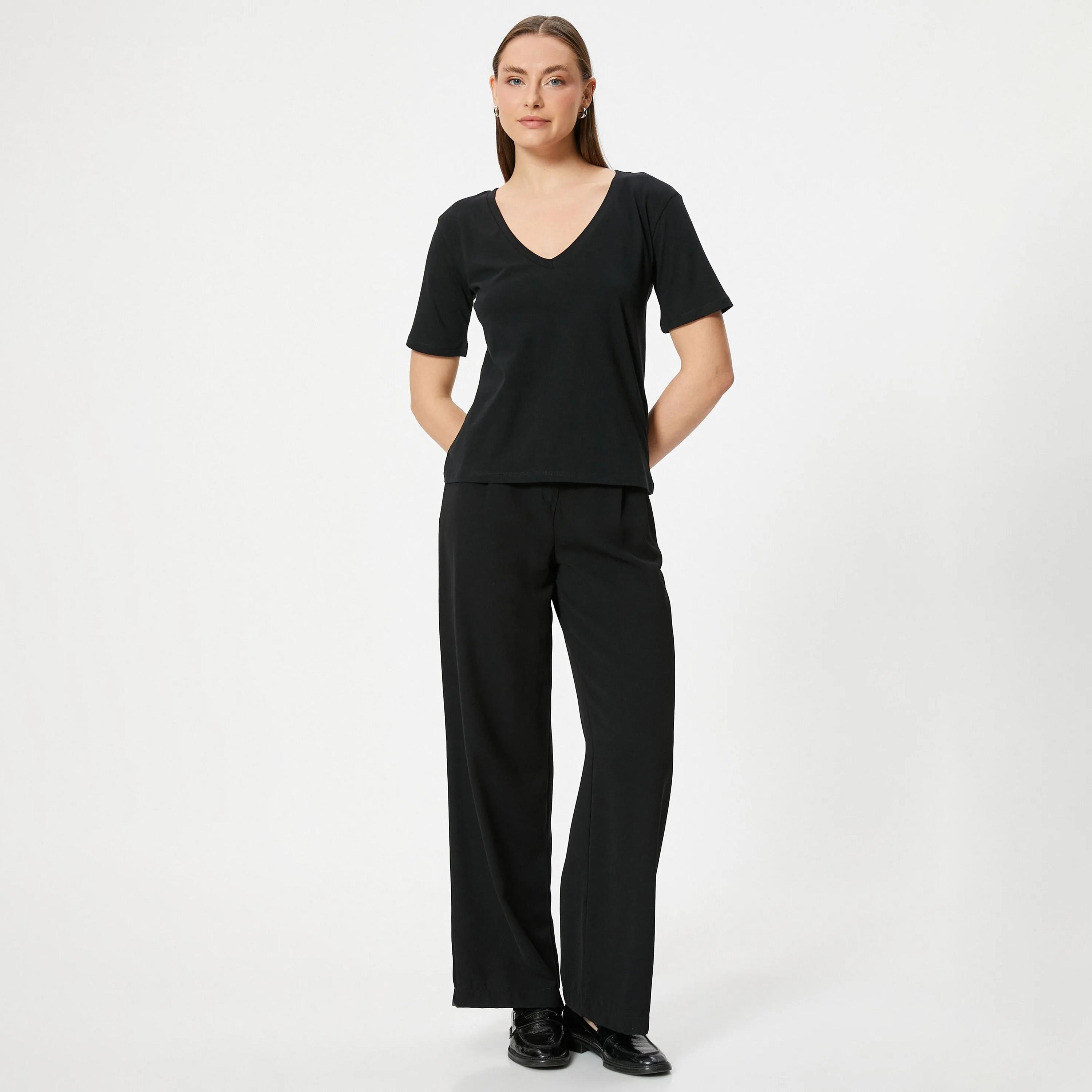 KOTON Cotton Women's T-Shirt-women-clothing-tshirts-image-2