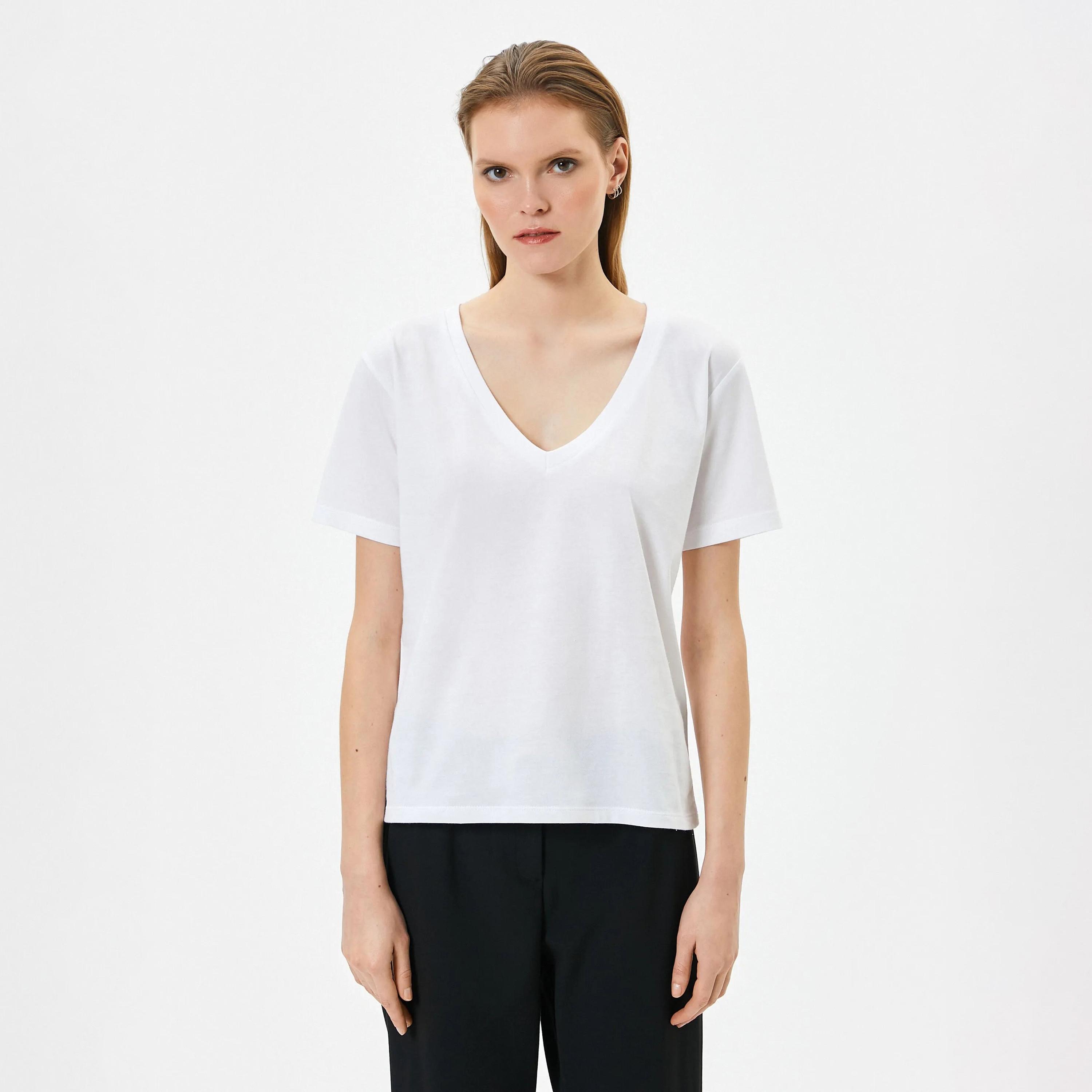 KOTON Cotton Women's T-Shirt-women-clothing-tshirts-image-5