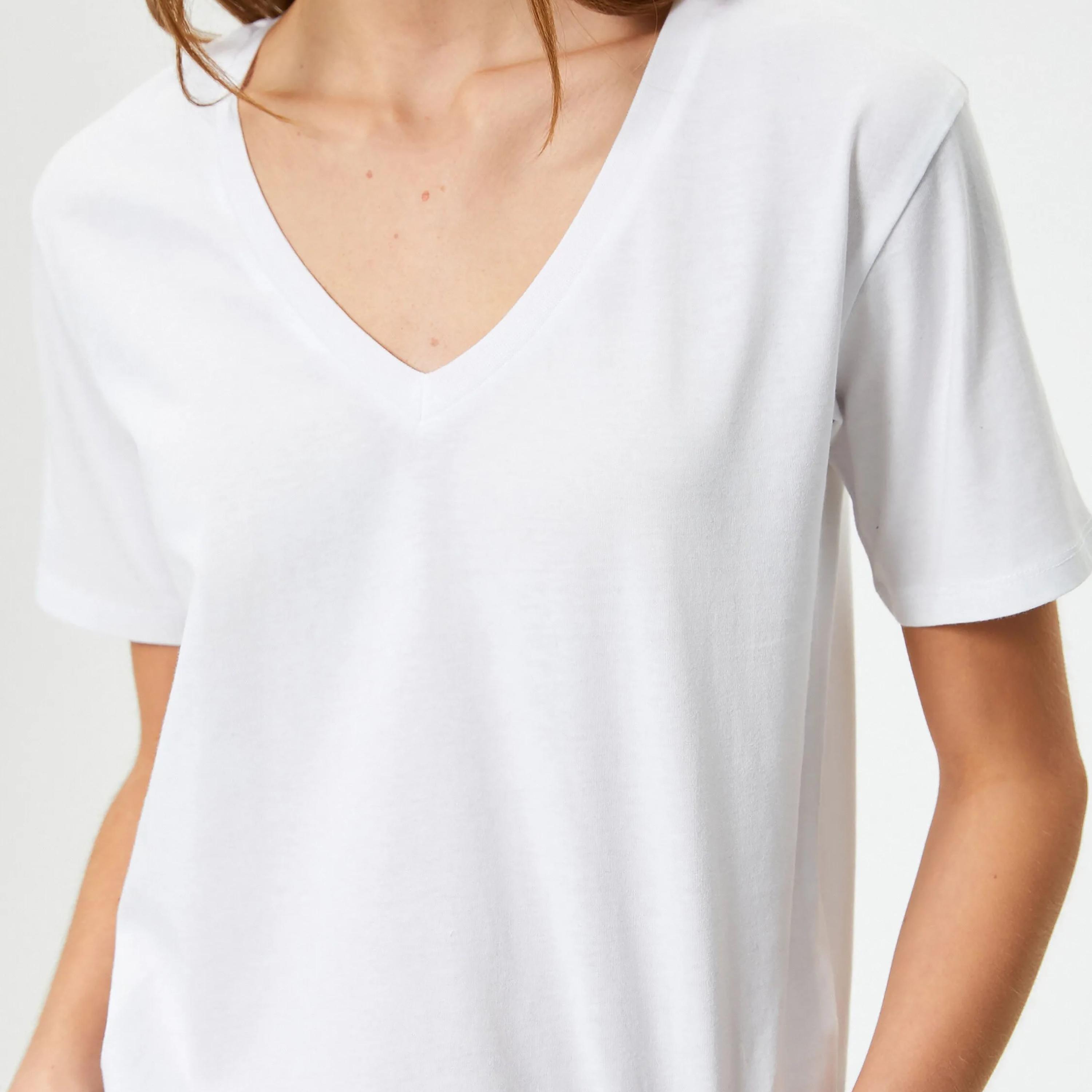 تي شيرت نسائي قطني أبيض من كوتون-women-clothing-tshirts-image-4
