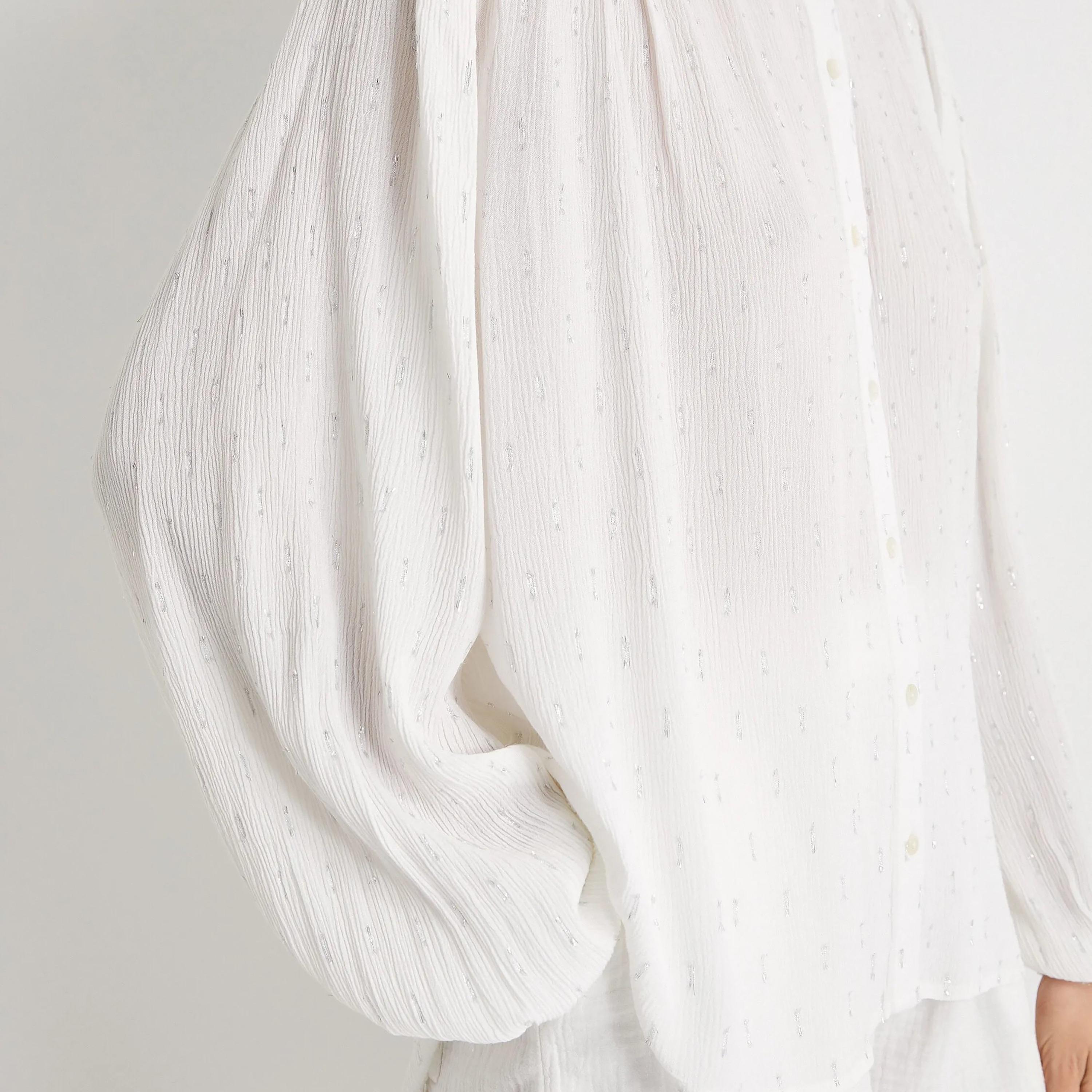 KOTON White Textured Women's Top-women-clothing-shirtsandblouses-blouses-image-4