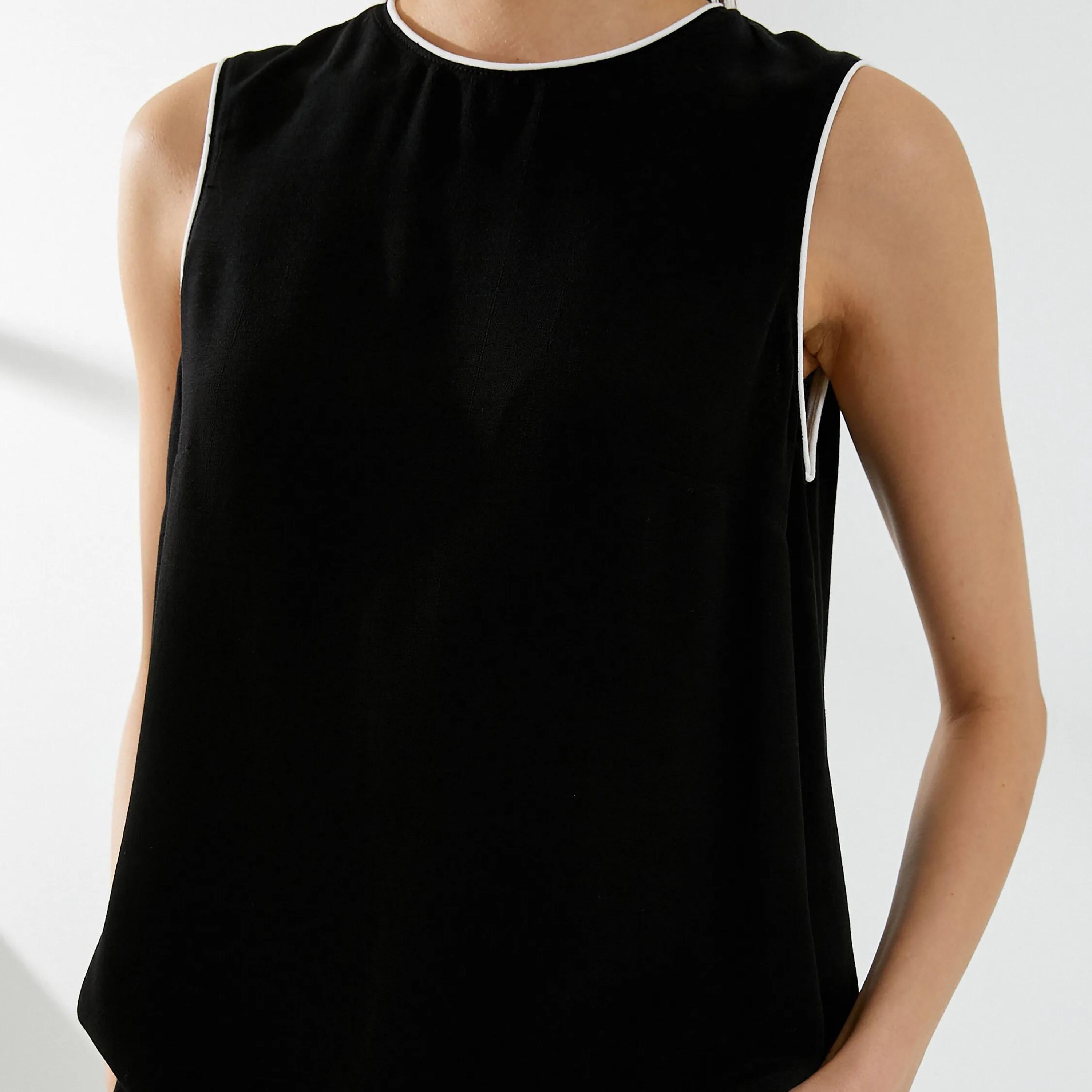 KOTON Black Women's Top-women-clothing-shirtsandblouses-blouses-image-4