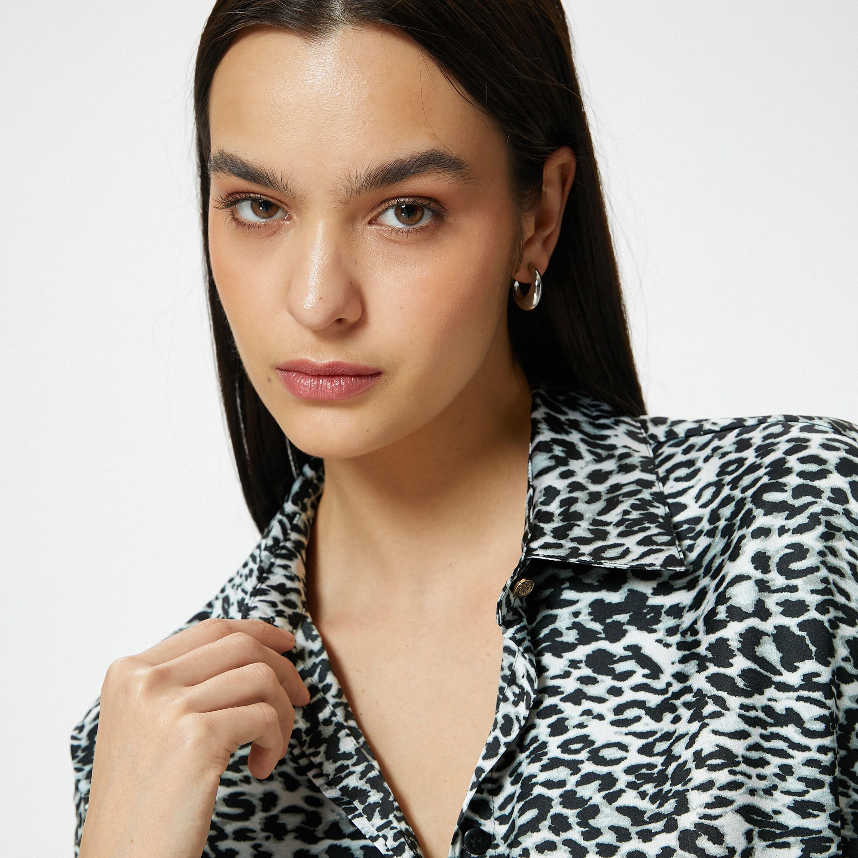 قميص نسائي أسود بطبعة حيوانية من كوتون-women-clothing-shirtsandblouses-shirts-image-4