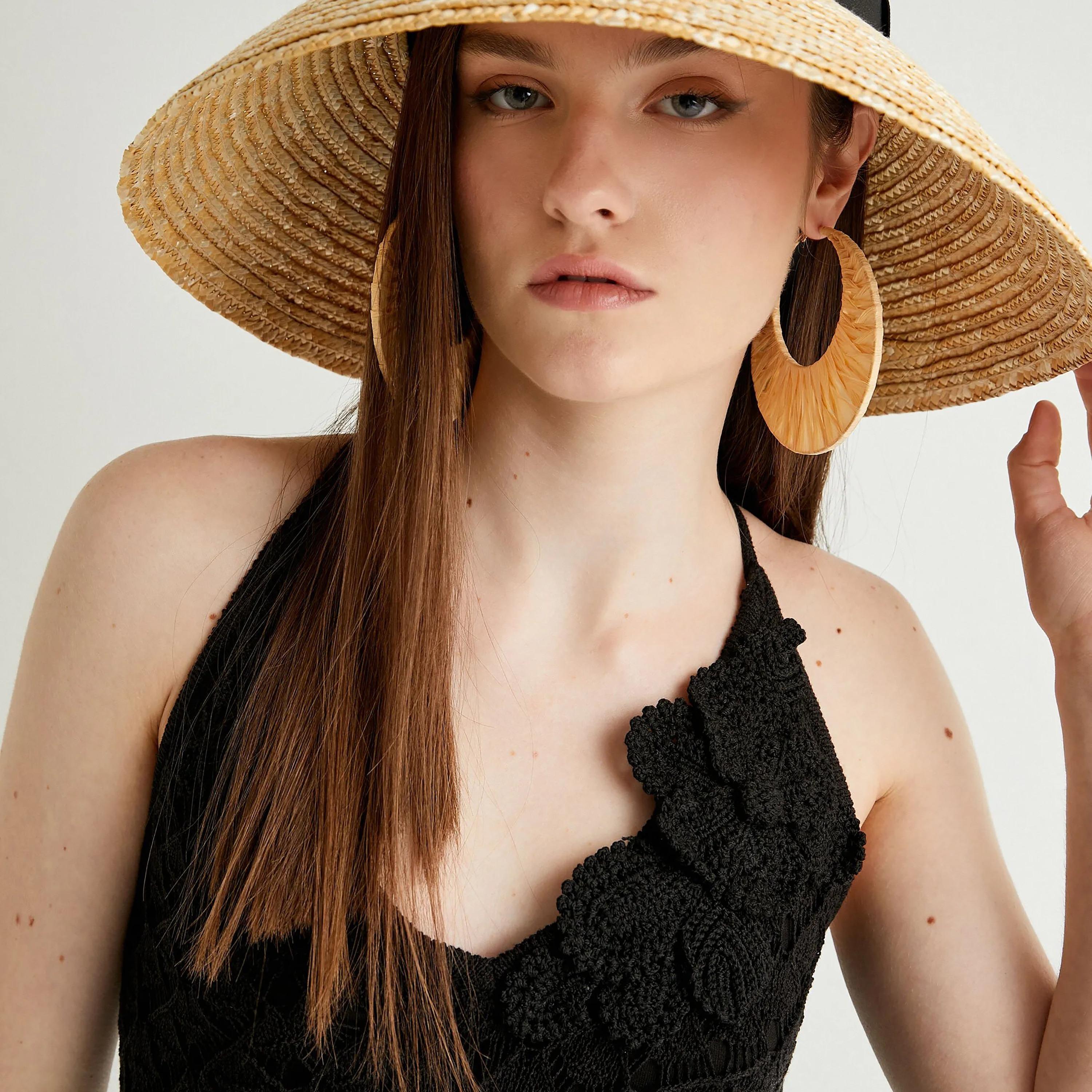 KOTON Black Crochet Women's Maxi Dress-women-clothing-dresses-image-4