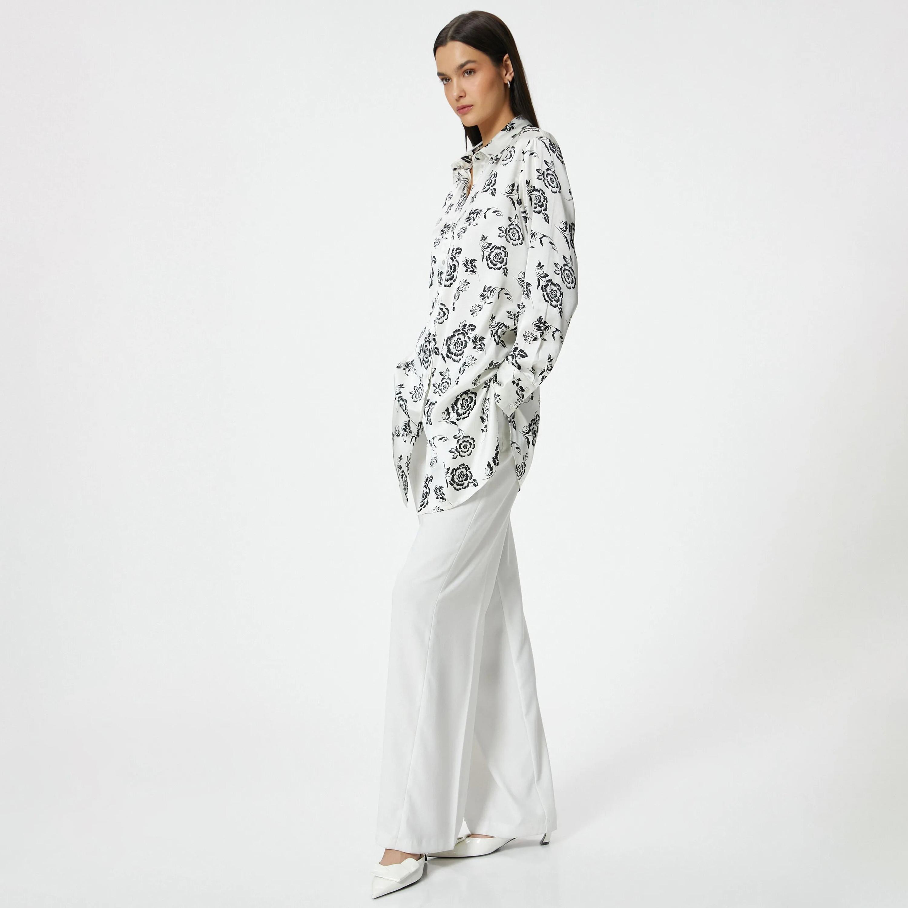 قميص نسائي أبيض بطبعة زهور وياقة من كوتون-women-clothing-shirtsandblouses-shirts-image-2