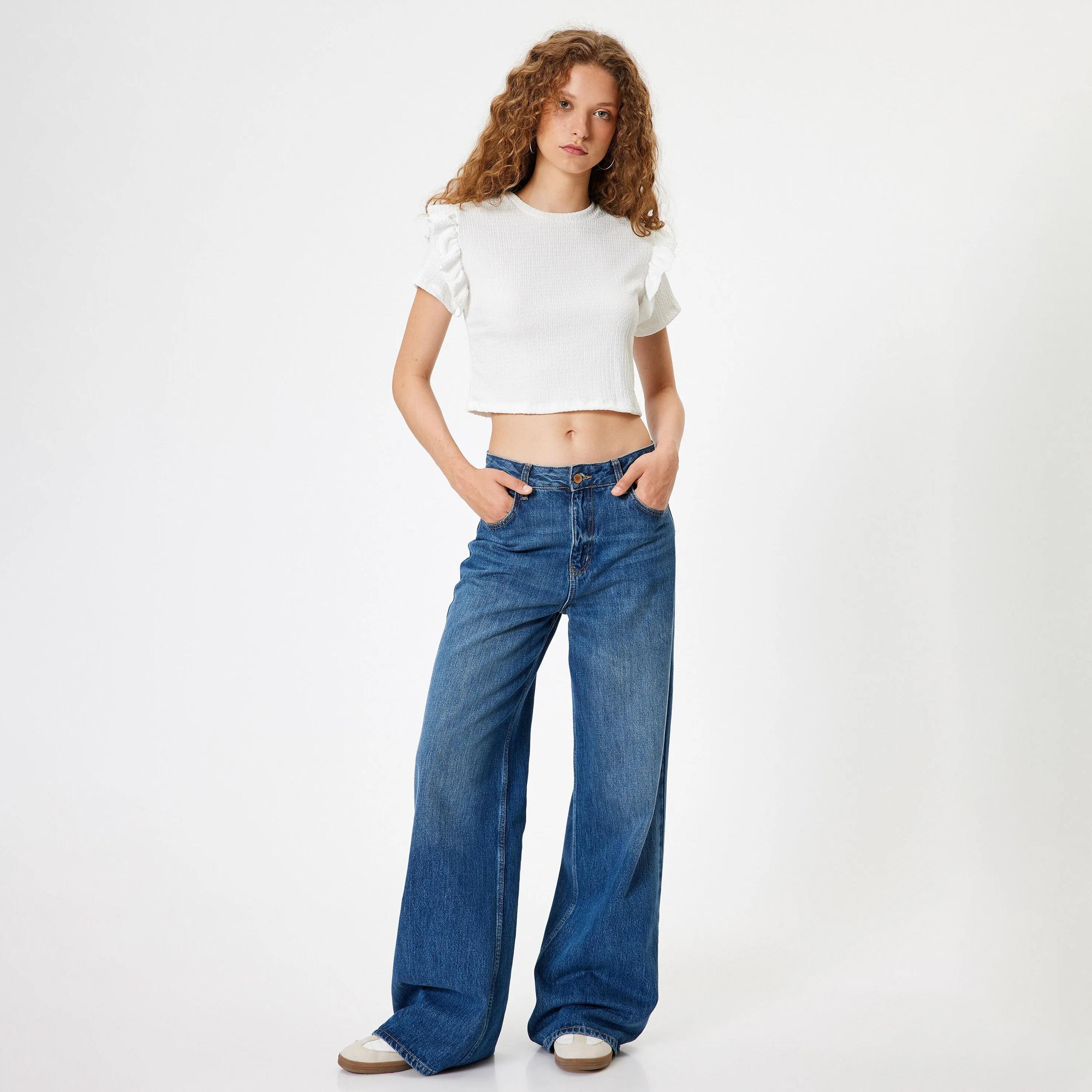 KOTON White Textured Women's Top-women-clothing-shirtsandblouses-blouses-image-2
