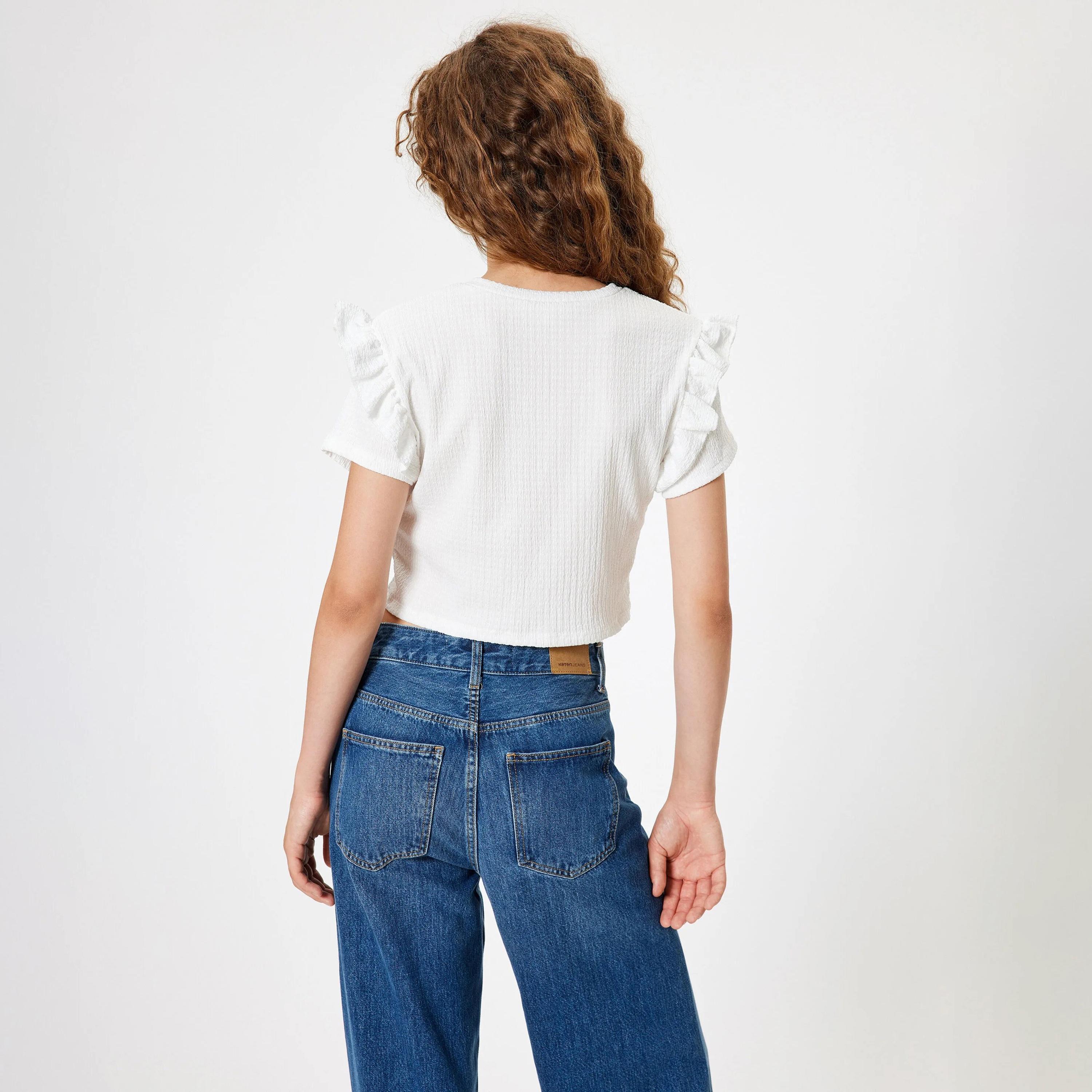 KOTON White Textured Women's Top-women-clothing-shirtsandblouses-blouses-image-3