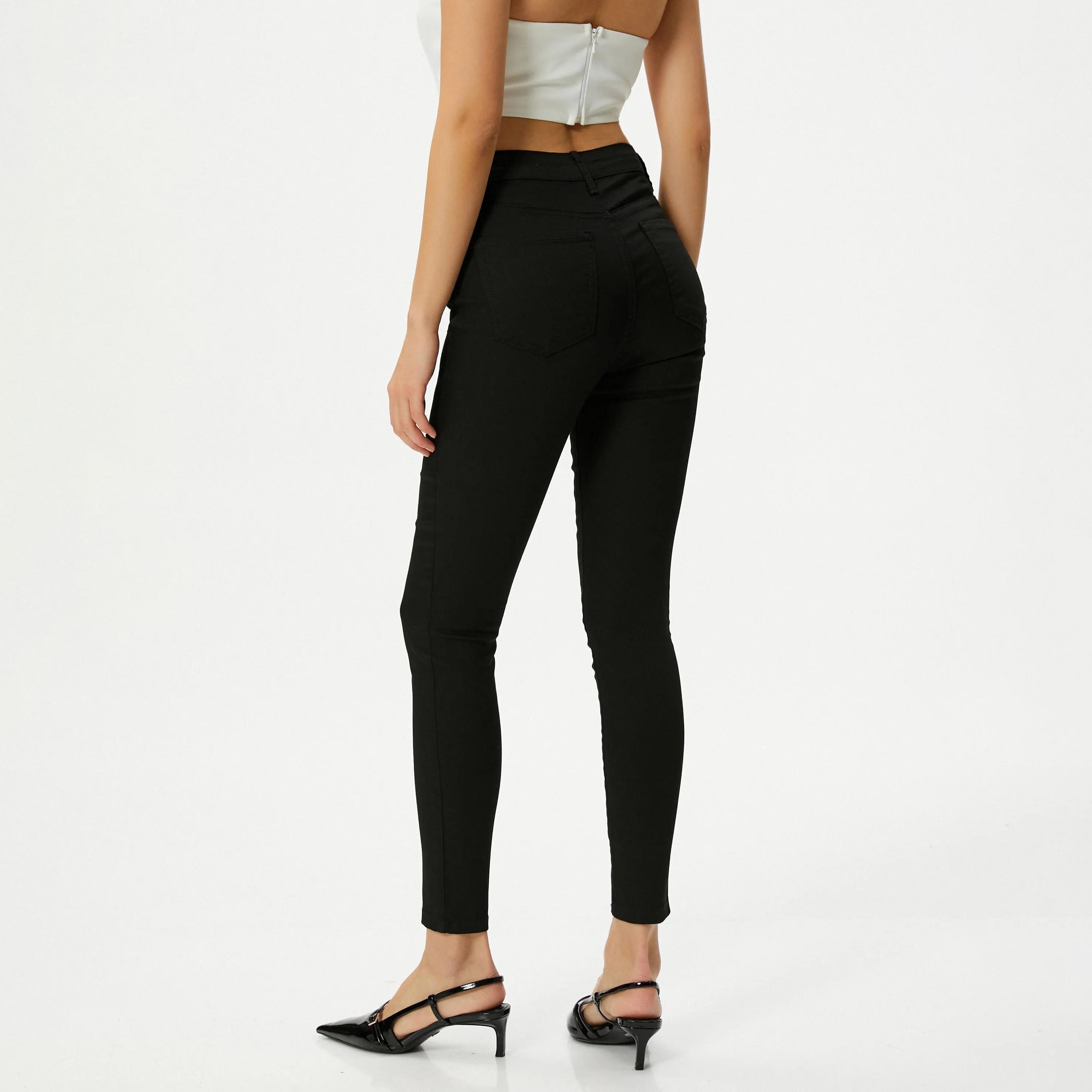 KOTON Skinny Fit Plain High-Rise Women's Jeans-women-clothing-bottoms-jeans-image-3