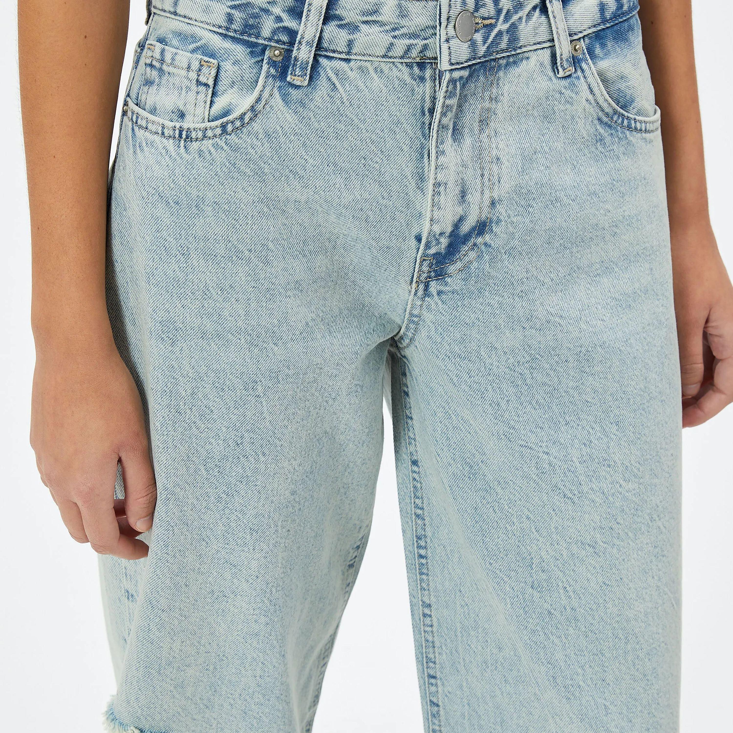 بنطلون جينز نسائي فضفاض متوسط الارتفاع من كوتون-women-clothing-bottoms-jeans-image-4