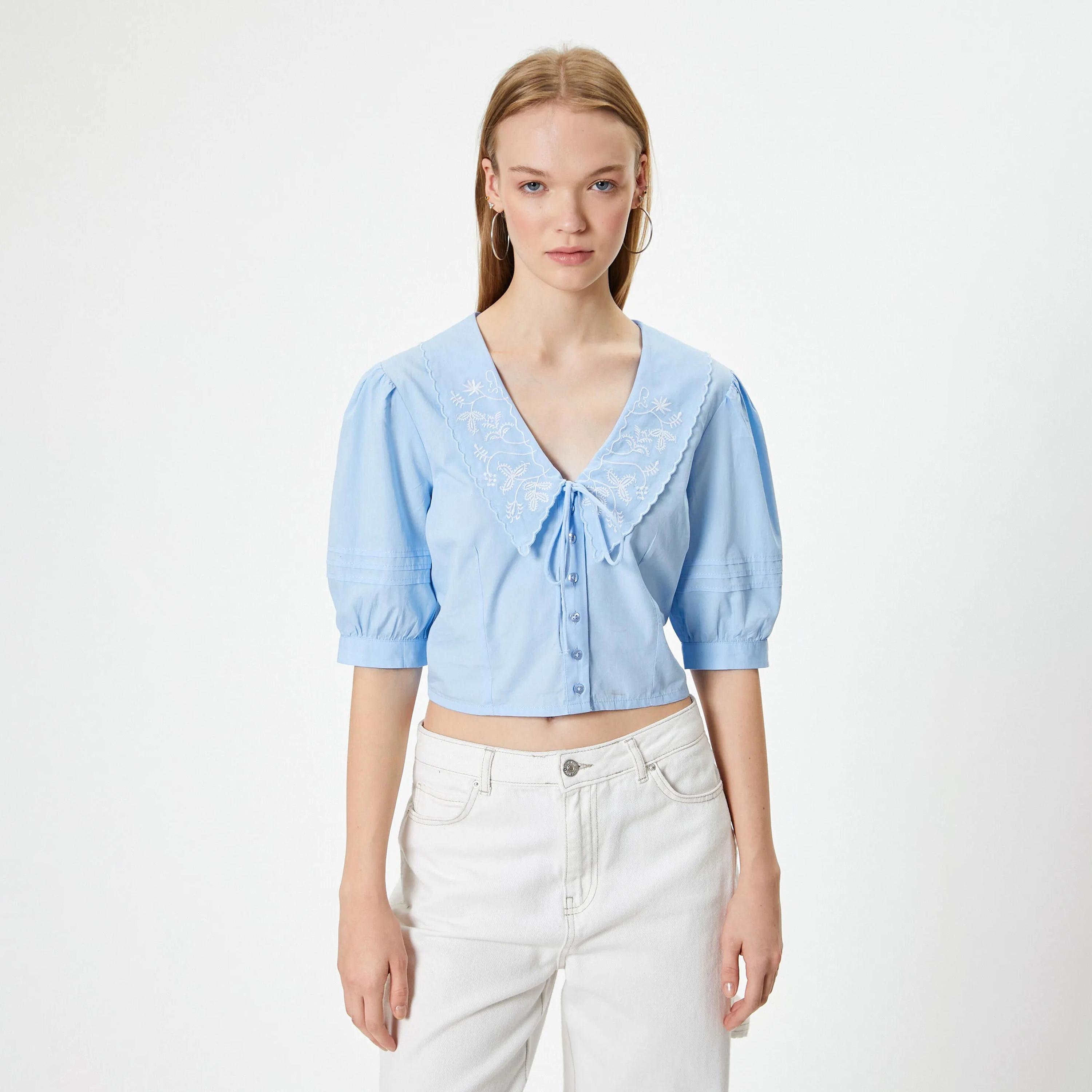 KOTON Embroidered Women's Top-women-clothing-shirtsandblouses-blouses-image-1