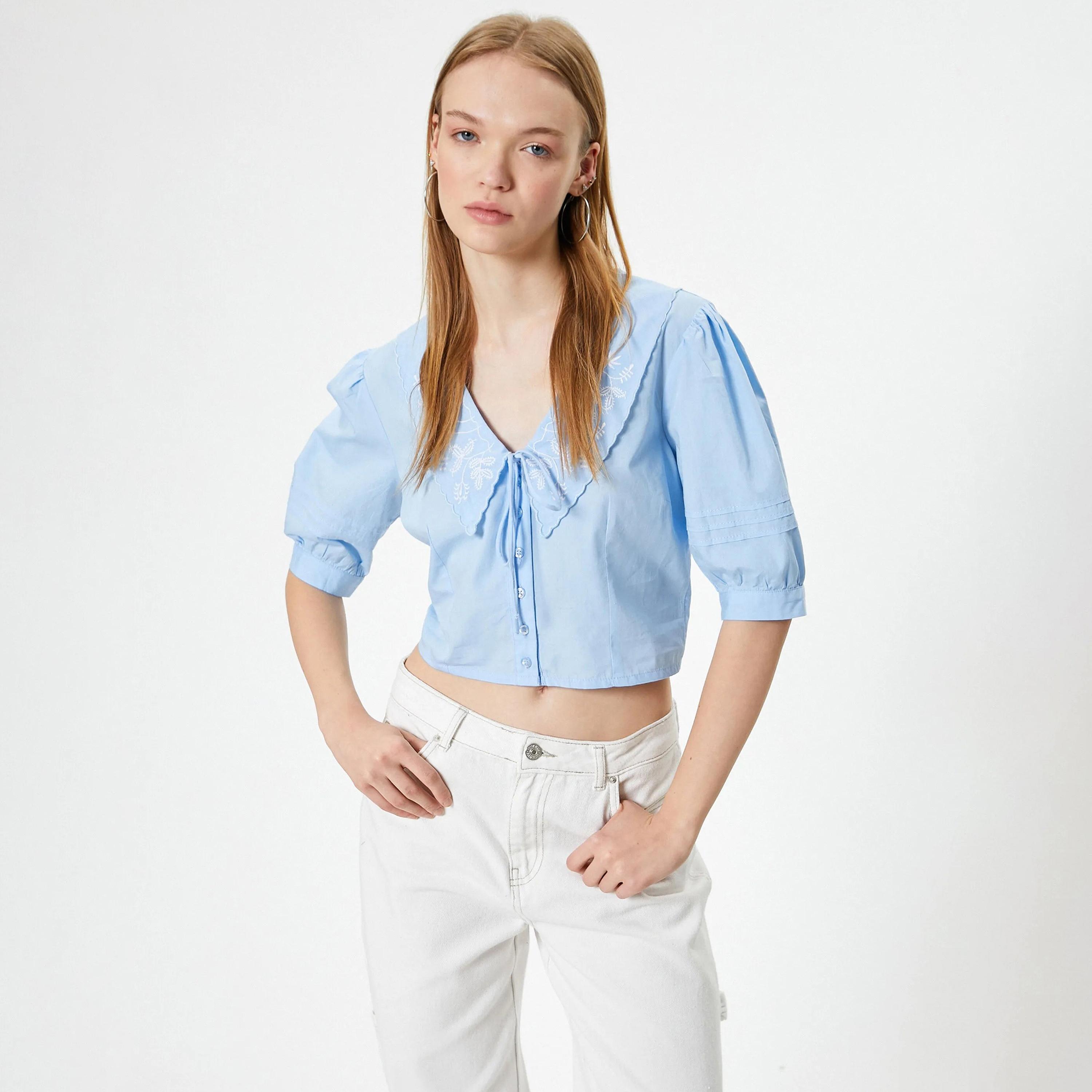 KOTON Embroidered Women's Top-women-clothing-shirtsandblouses-blouses-image-2