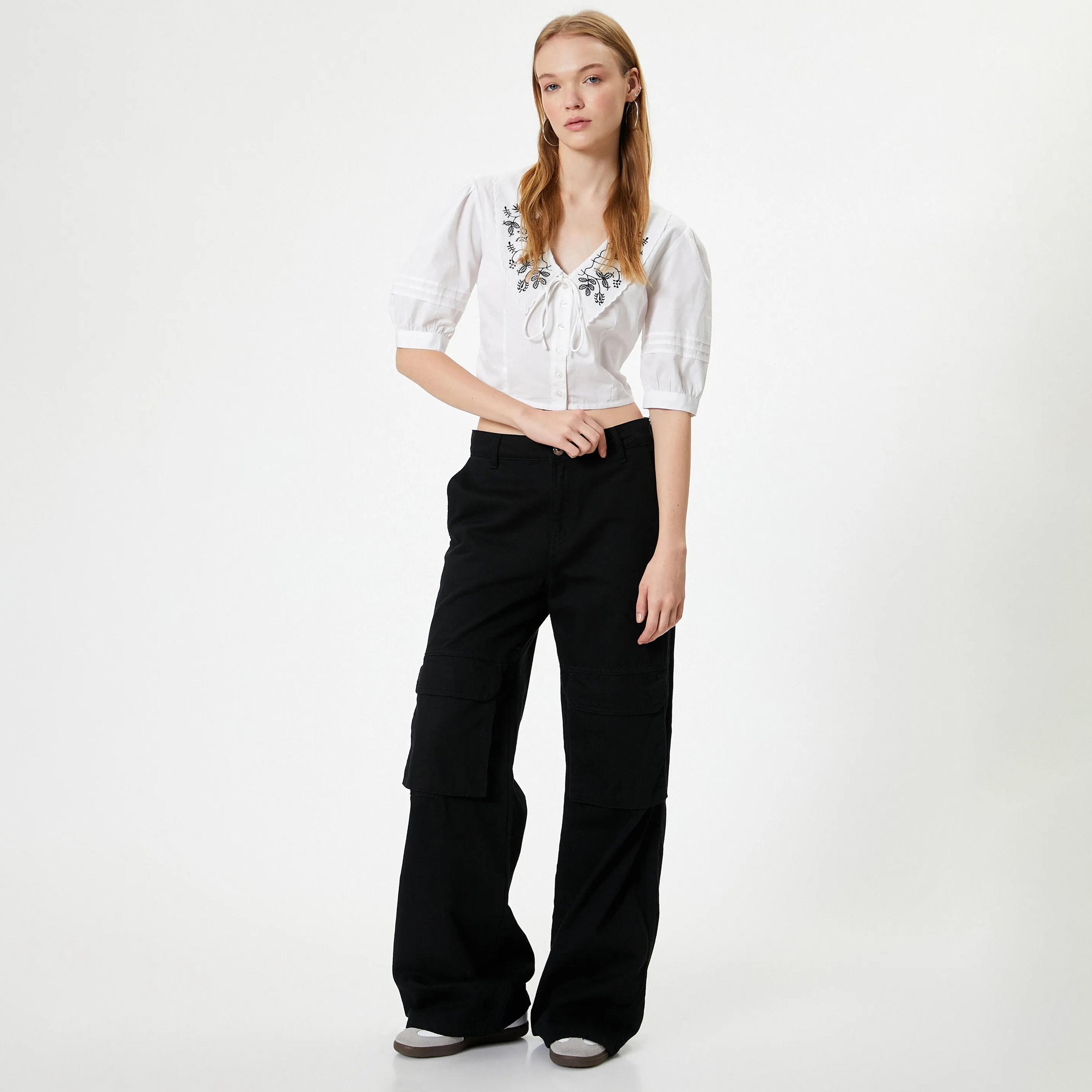 KOTON Embroidered Women's Top-women-clothing-shirtsandblouses-blouses-image-2