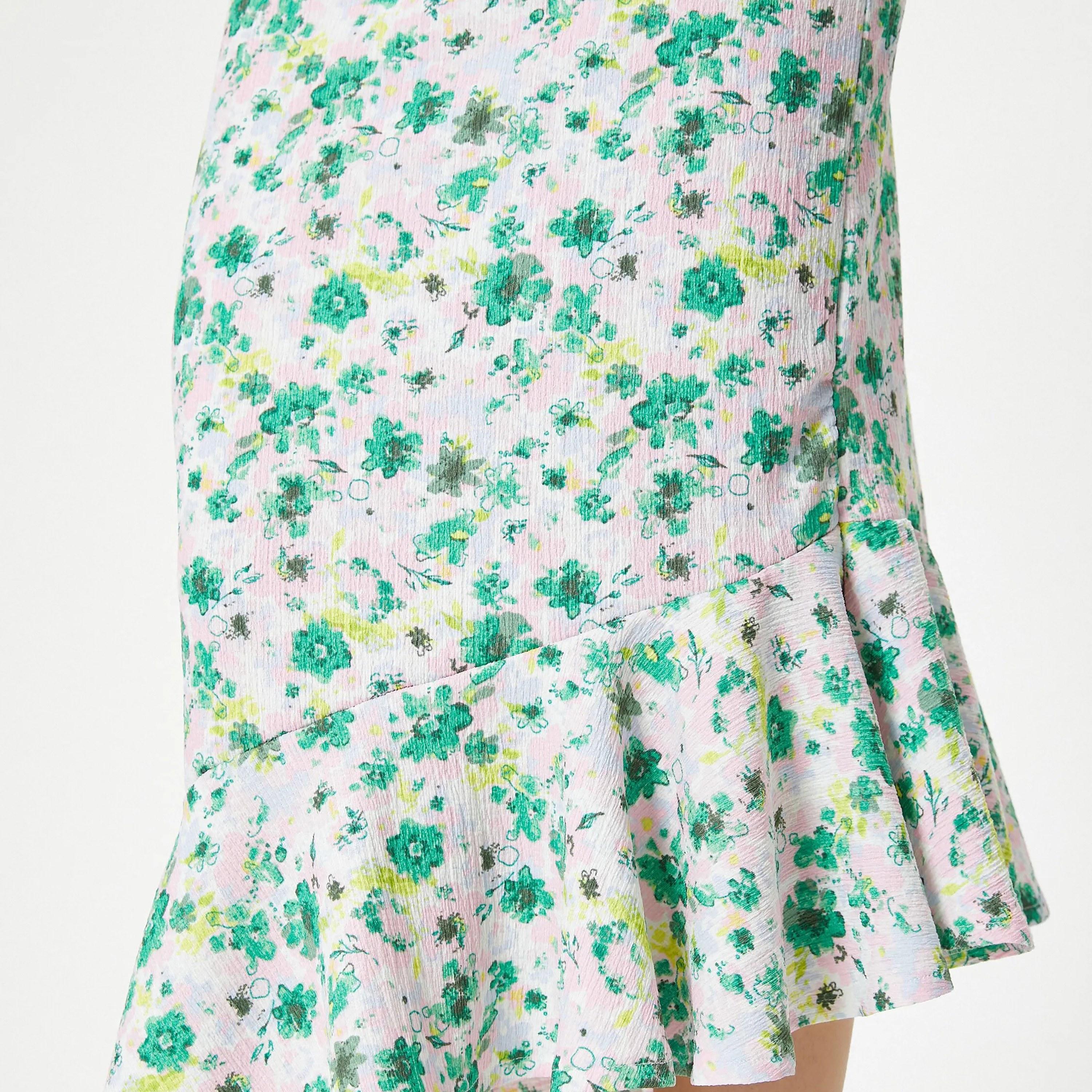 KOTON White Floral Women's Skirt-women-clothing-bottoms-skirts-image-4