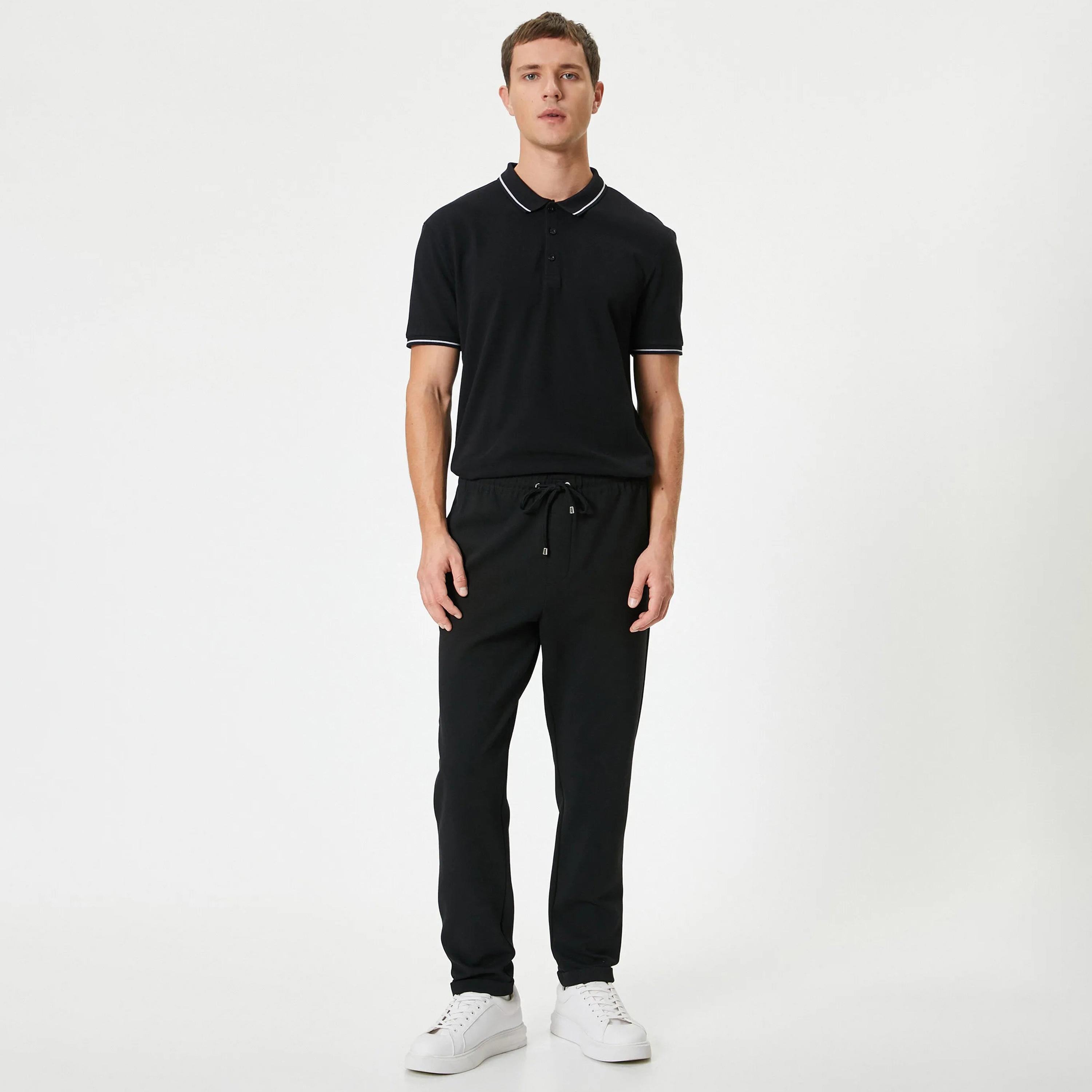 بولو تيشيرت رجالي بأكمام قصيرة وياقة سادة من كوتون.-men-clothing-tshirtsandpolos-polos-image-2