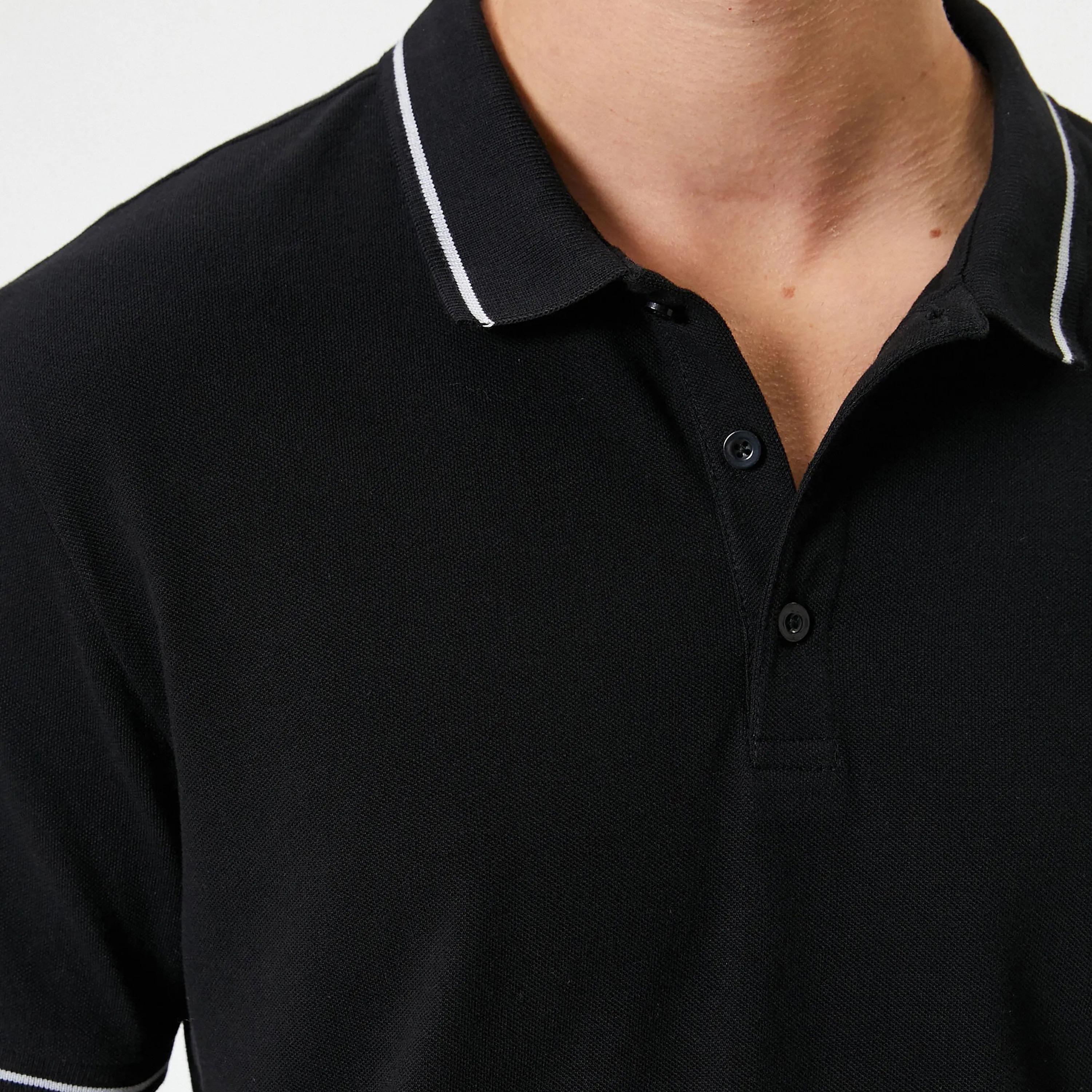 KOTON Plain Collared Short Sleeves Men's Polo T-Shirt-men-clothing-tshirtsandpolos-polos-image-3