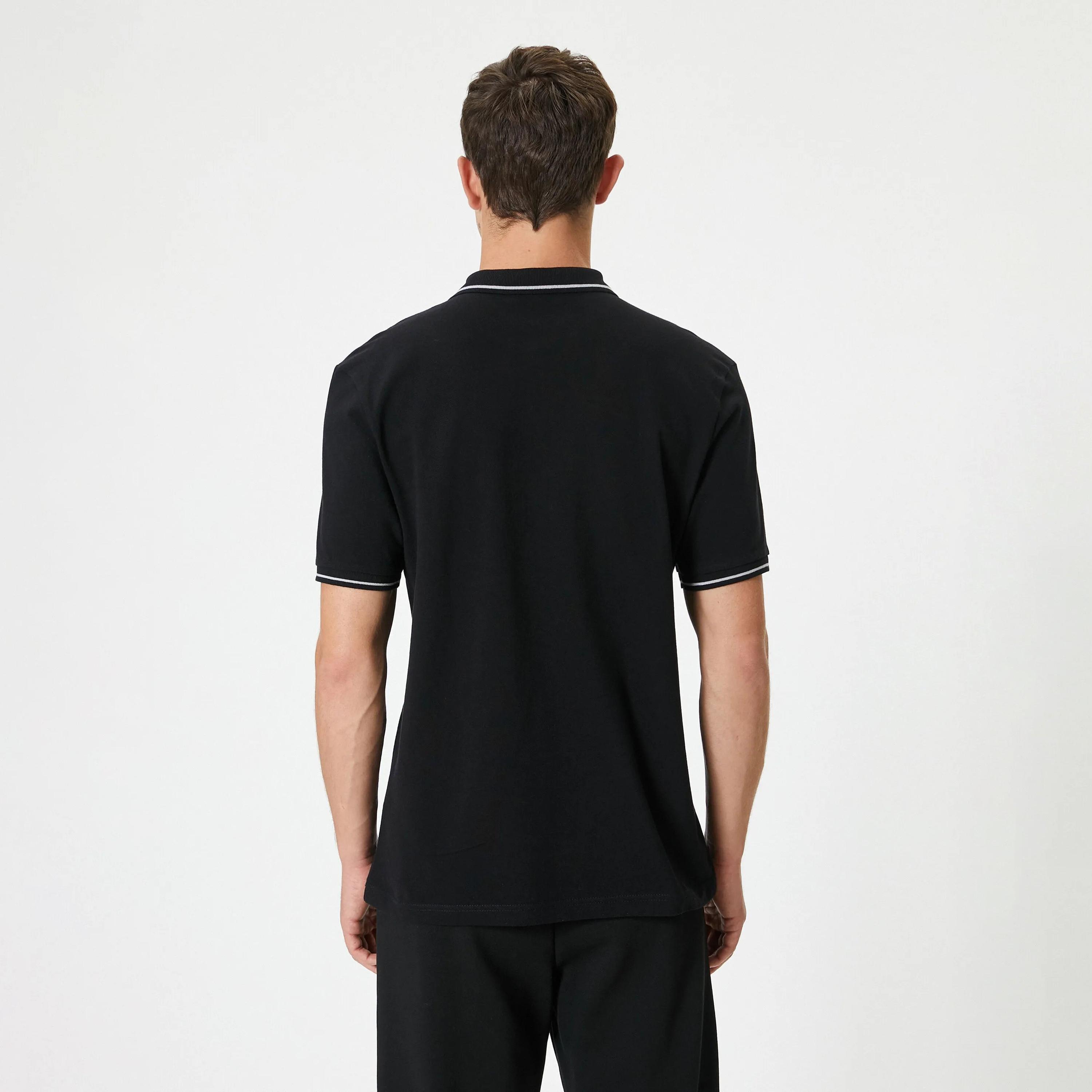KOTON Plain Collared Short Sleeves Men's Polo T-Shirt-men-clothing-tshirtsandpolos-polos-image-4