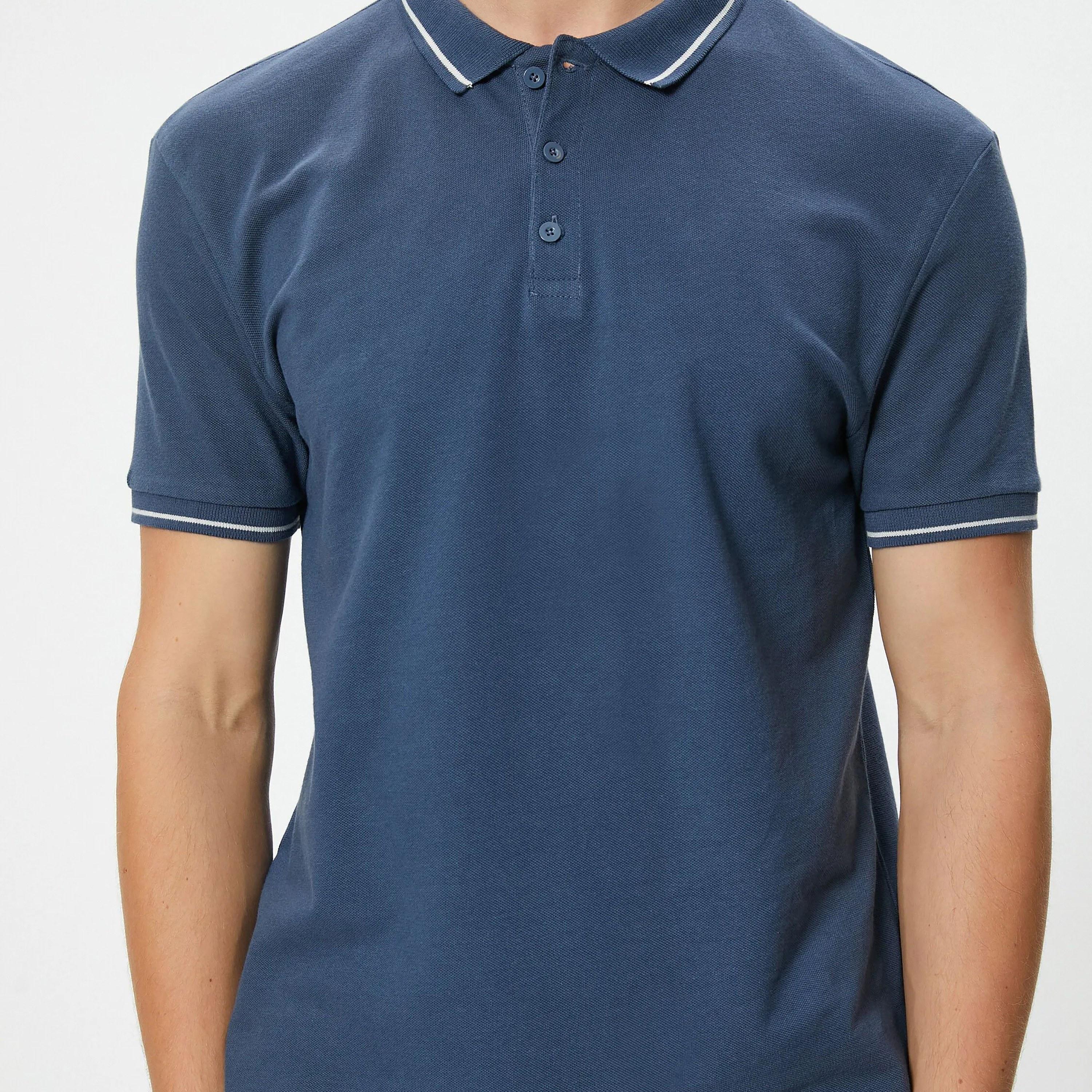 بولو تيشيرت رجالي بأكمام قصيرة وياقة سادة من كوتون.-men-clothing-tshirtsandpolos-polos-image-11