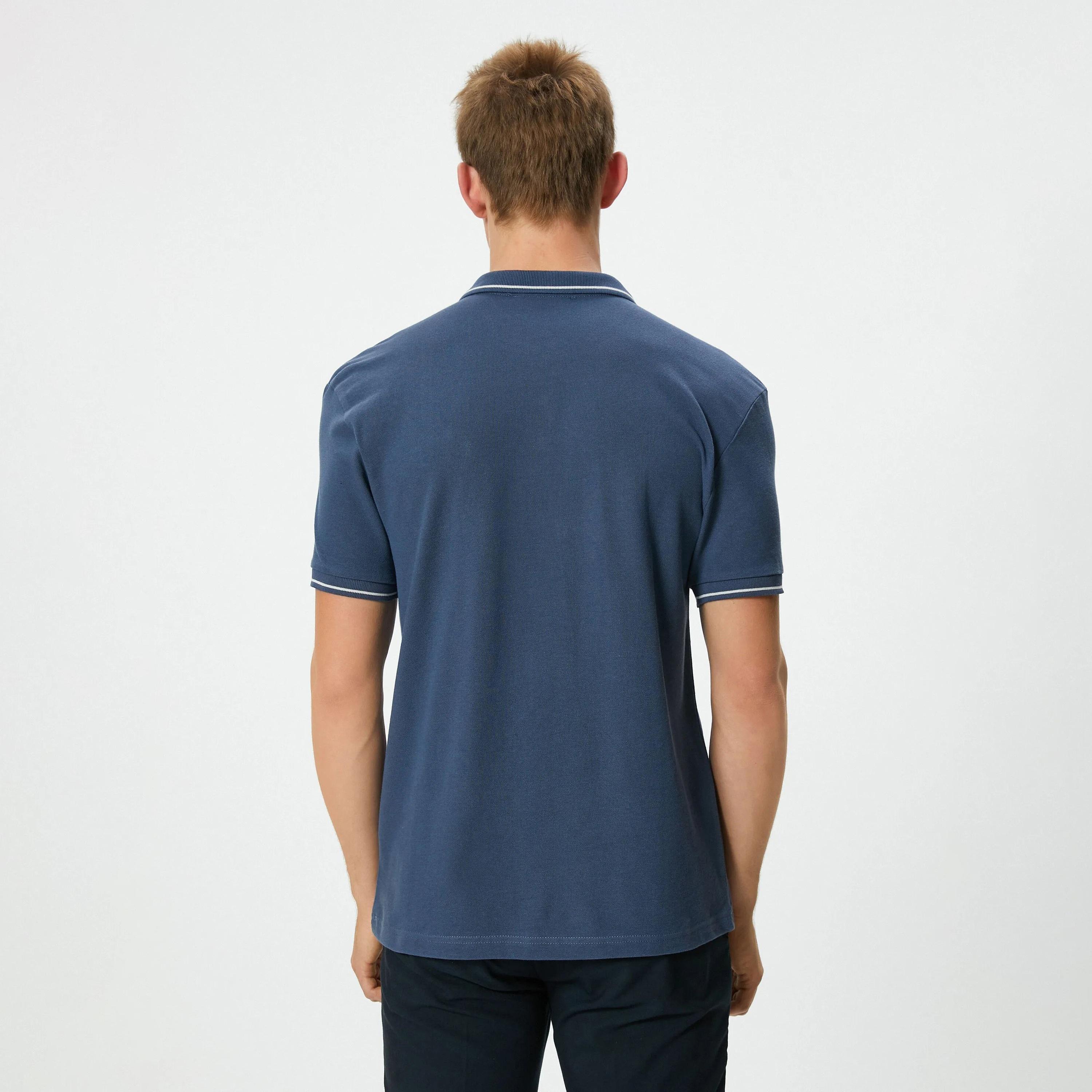 بولو تيشيرت رجالي بأكمام قصيرة وياقة سادة من كوتون.-men-clothing-tshirtsandpolos-polos-image-12