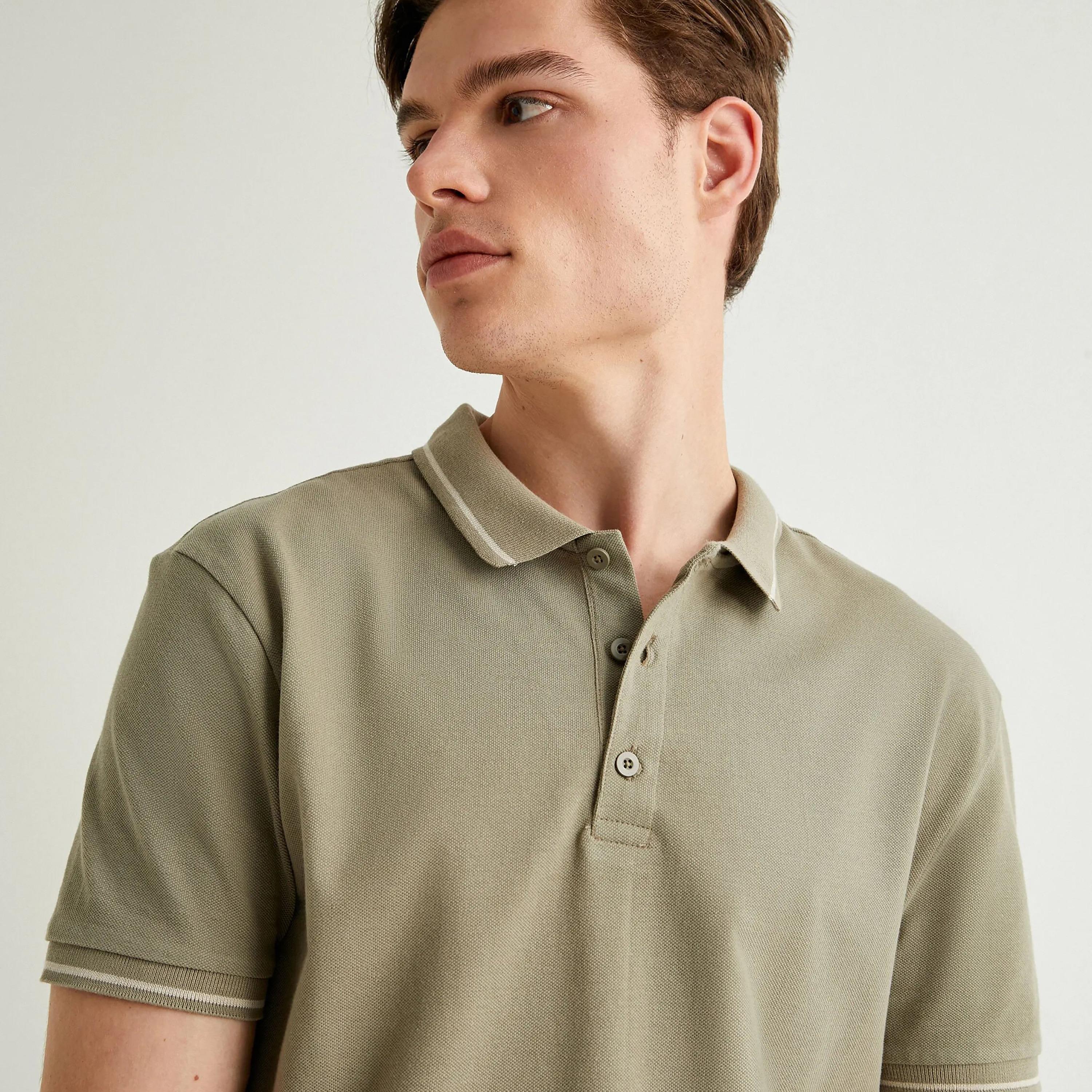 بولو تيشيرت رجالي بأكمام قصيرة وياقة سادة من كوتون.-men-clothing-tshirtsandpolos-polos-image-7
