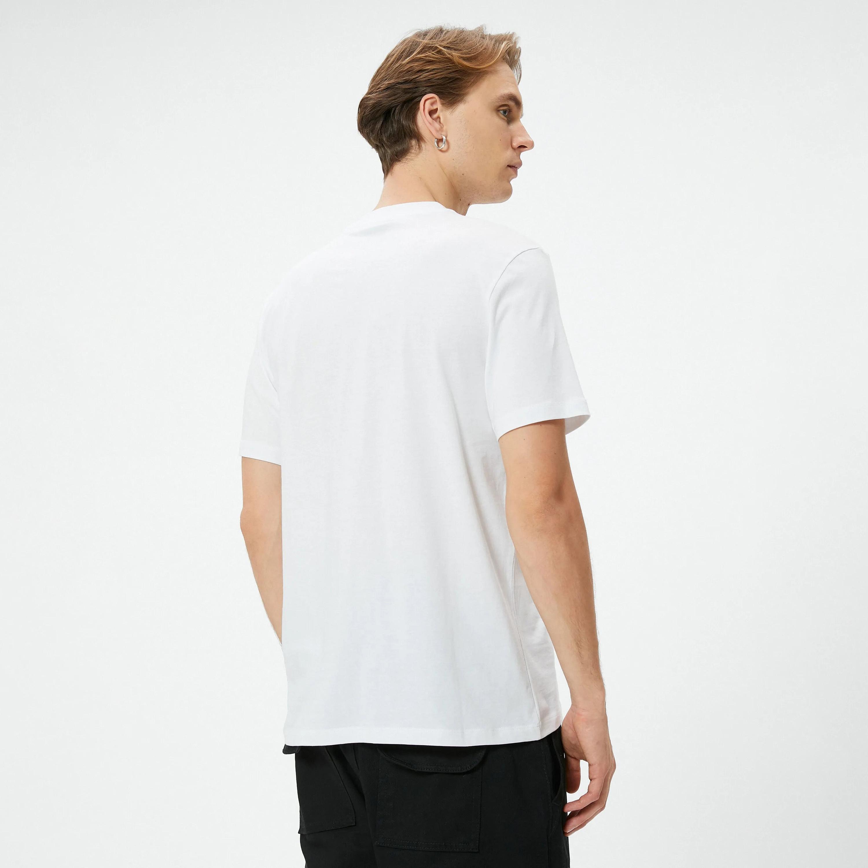 KOTON Plain Crew Neck Short Sleeves Men's T-Shirt-men-clothing-tshirtsandpolos-tshirts-image-4