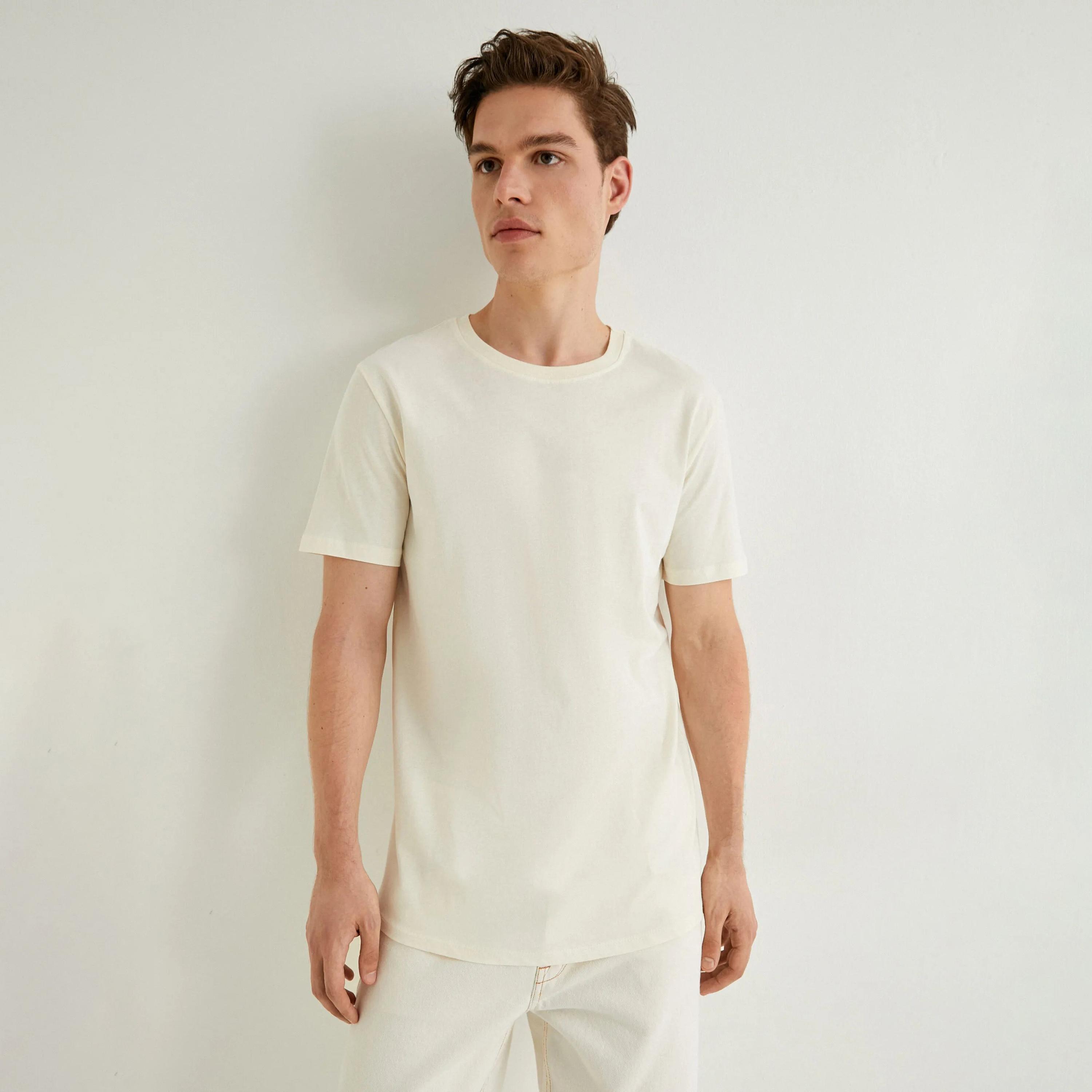 KOTON Plain Crew Neck Short Sleeves Men's T-Shirt-men-clothing-tshirtsandpolos-tshirts-image-1