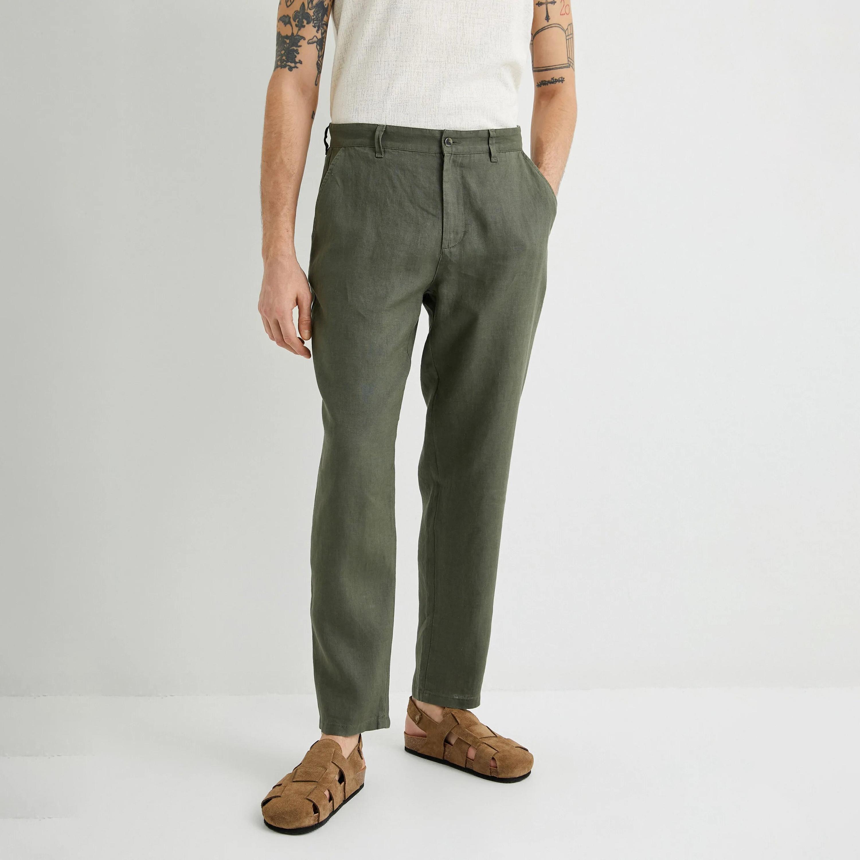 KOTON Slim Fit Button & Zip Fly Men's Trousers-men-clothing-bottoms-trousersandchinos-trousers-image-1