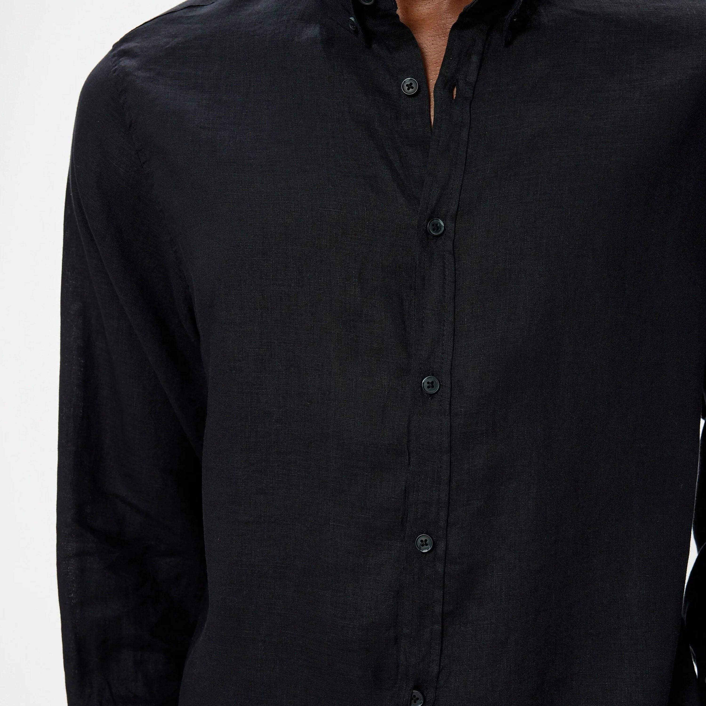 قميص رجالي عادي بأكمام طويلة وياقة وأزرار من كوتون-men-clothing-shirts-image-3