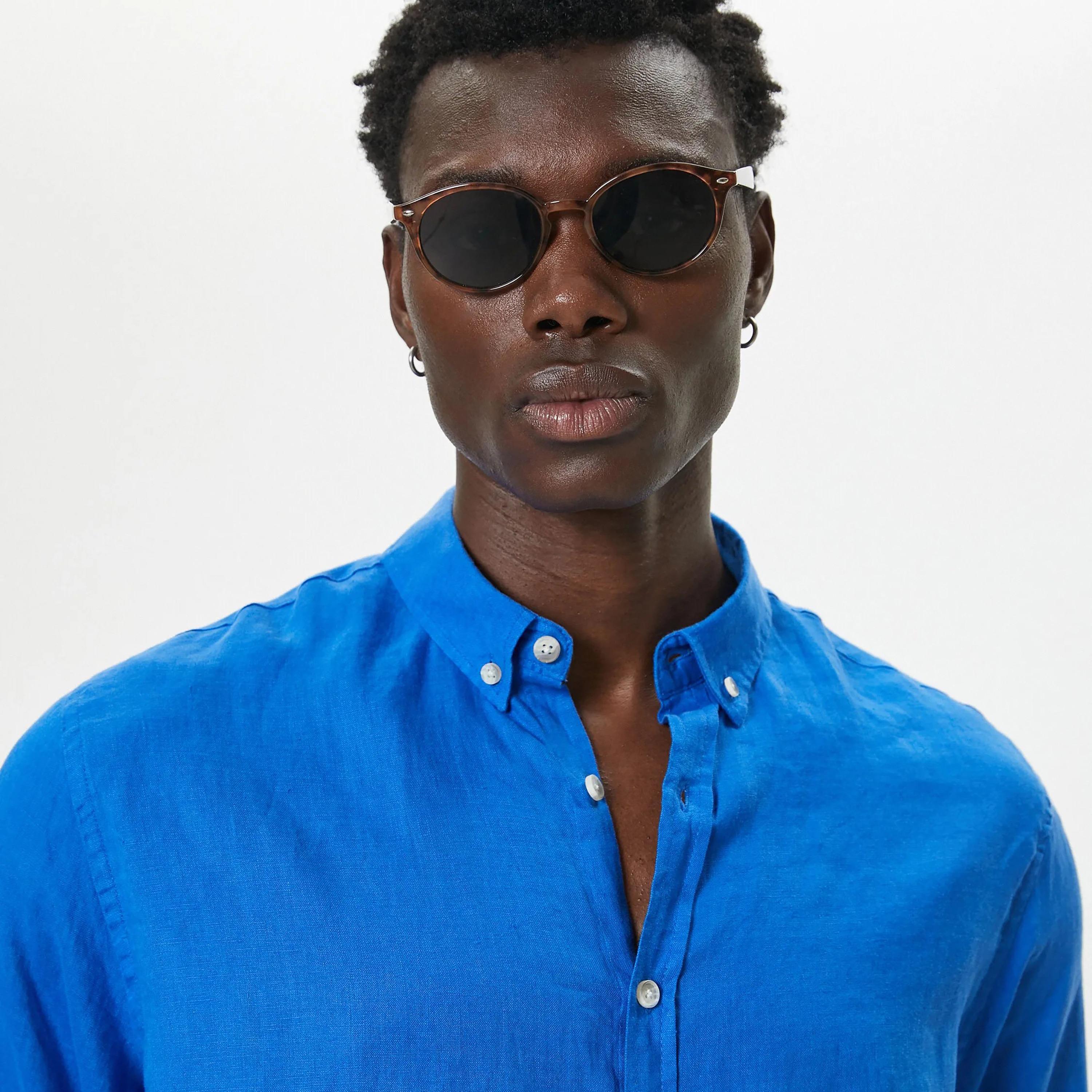قميص رجالي عادي بأكمام طويلة وياقة وأزرار من كوتون-men-clothing-shirts-image-11