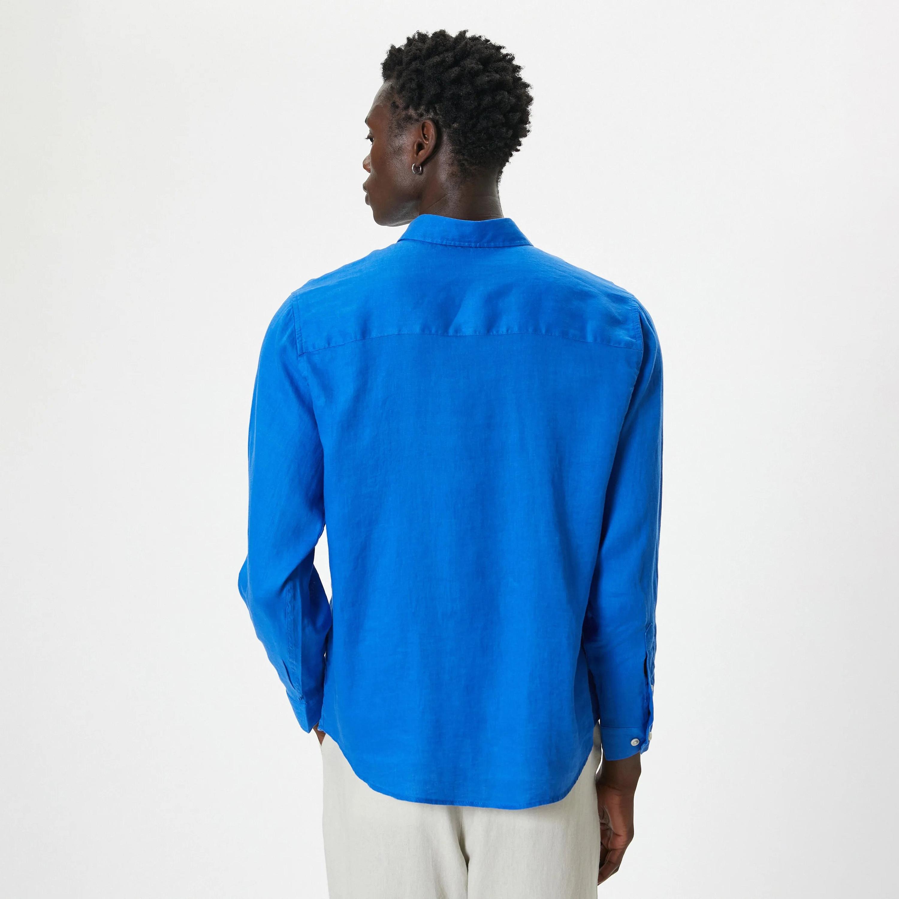 قميص رجالي عادي بأكمام طويلة وياقة وأزرار من كوتون-men-clothing-shirts-image-12