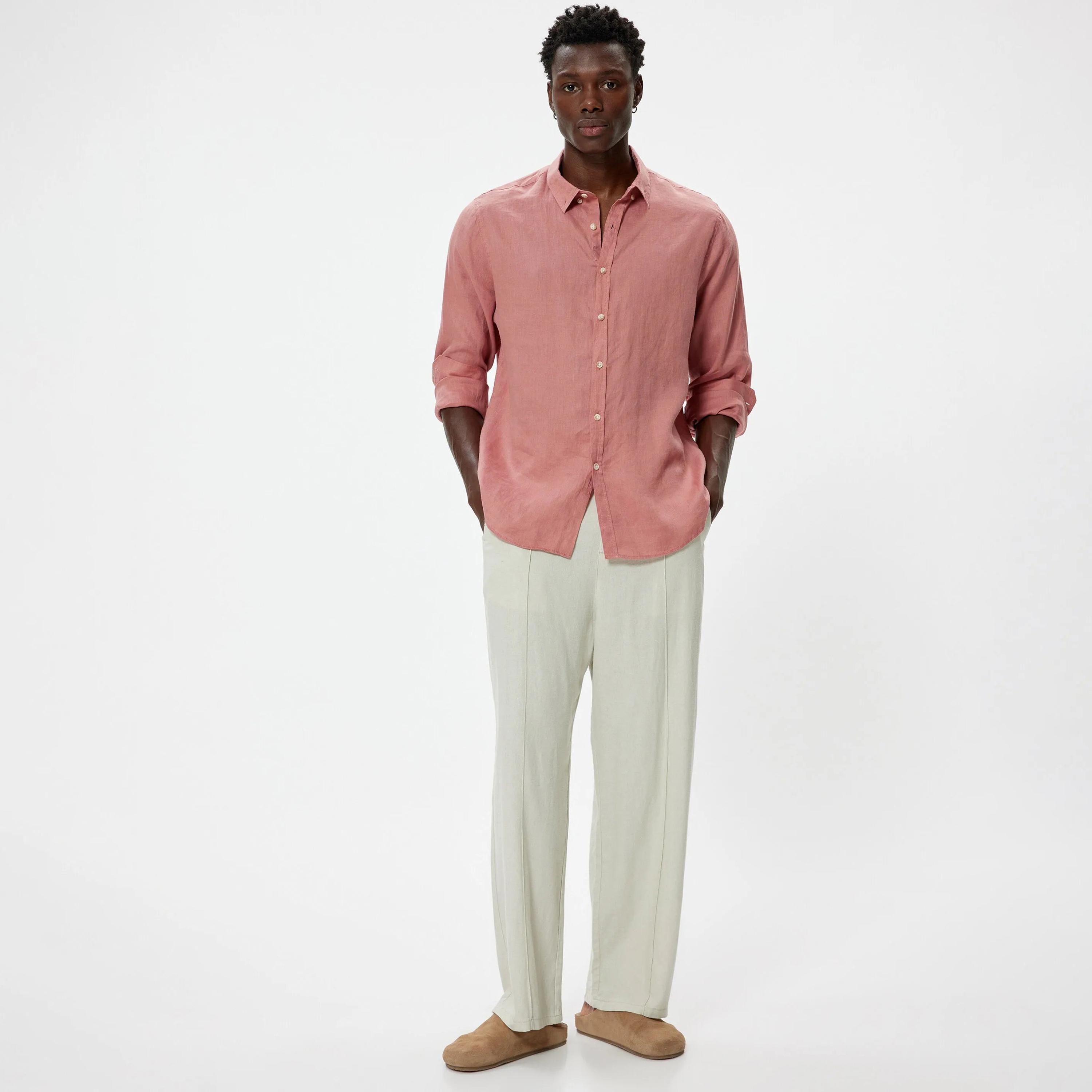 قميص رجالي عادي بأكمام طويلة وياقة وأزرار من كوتون-men-clothing-shirts-image-6