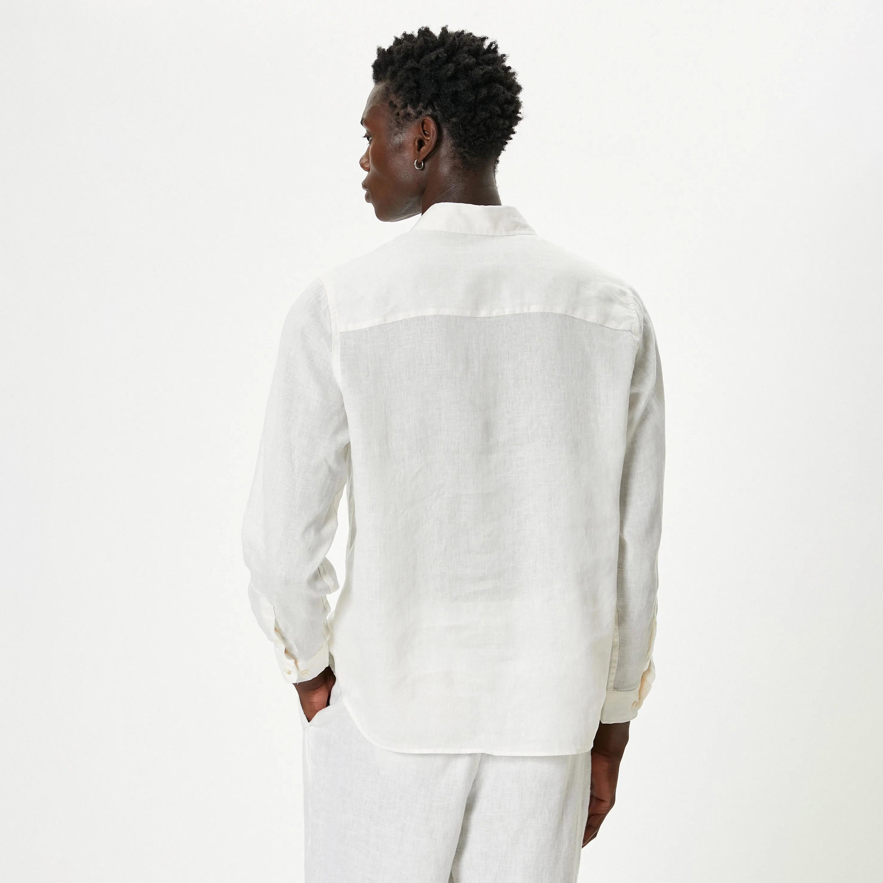 قميص رجالي عادي بأكمام طويلة وياقة وأزرار من كوتون-men-clothing-shirts-image-20