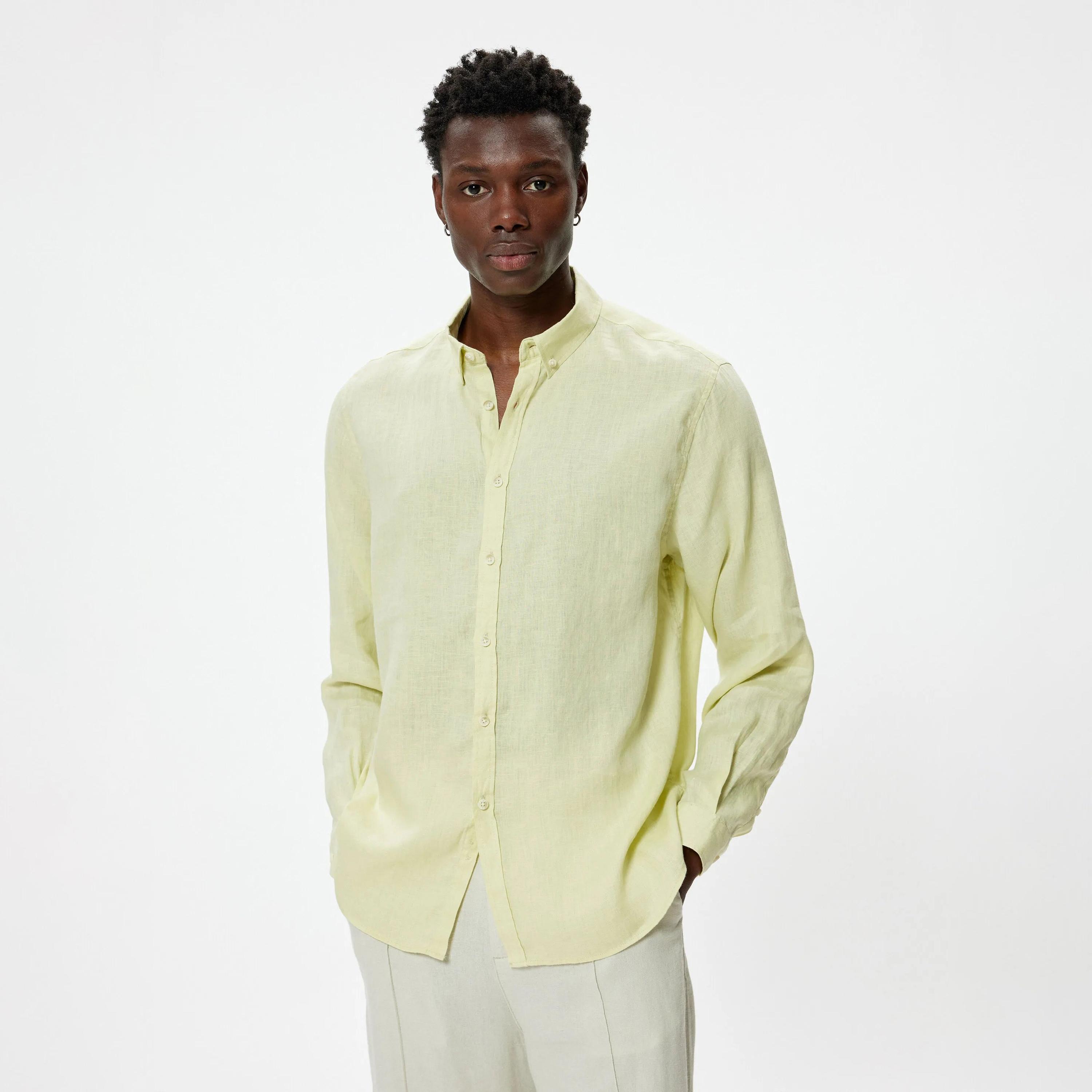 قميص رجالي عادي بأكمام طويلة وياقة وأزرار من كوتون-men-clothing-shirts-image-21
