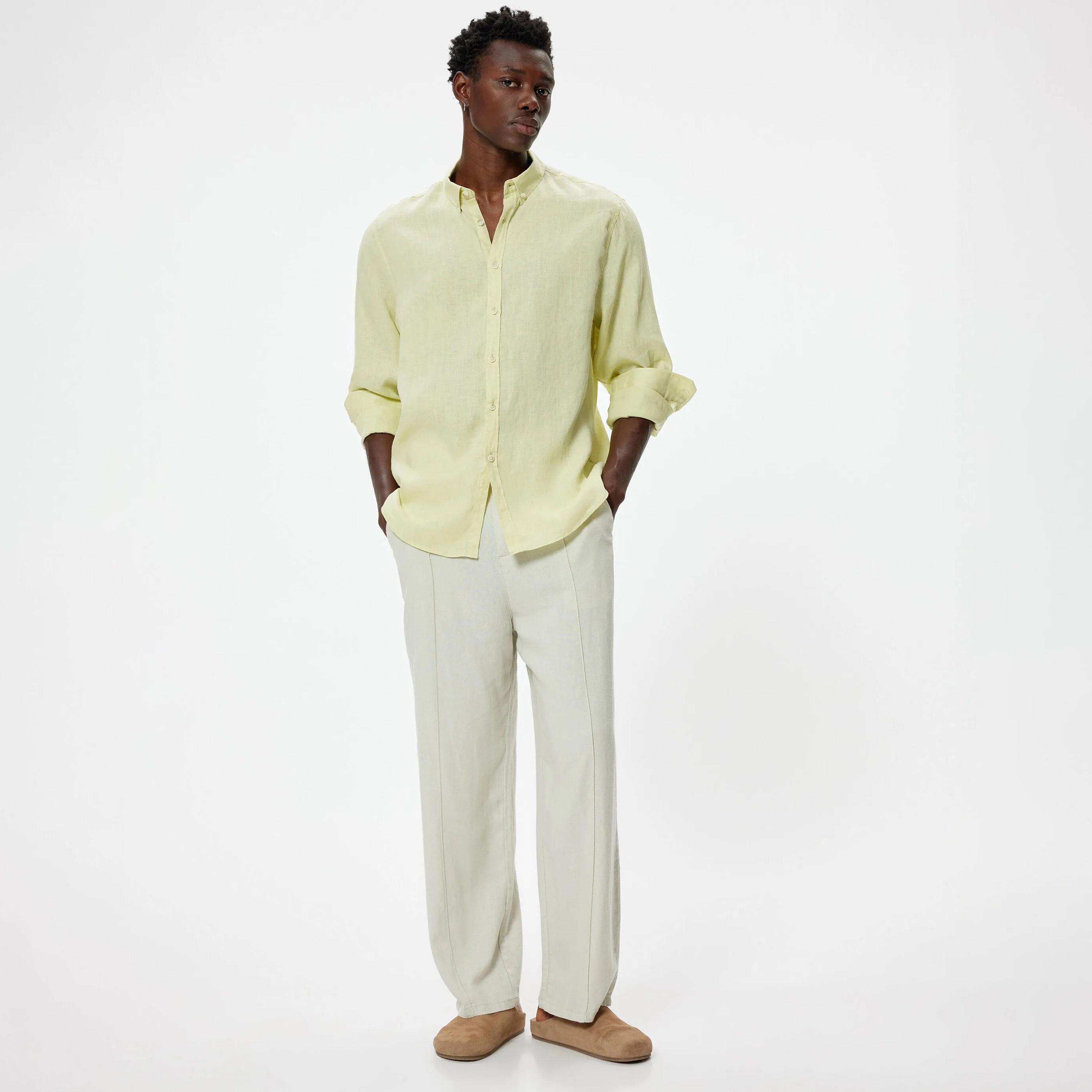 قميص رجالي عادي بأكمام طويلة وياقة وأزرار من كوتون-men-clothing-shirts-image-22