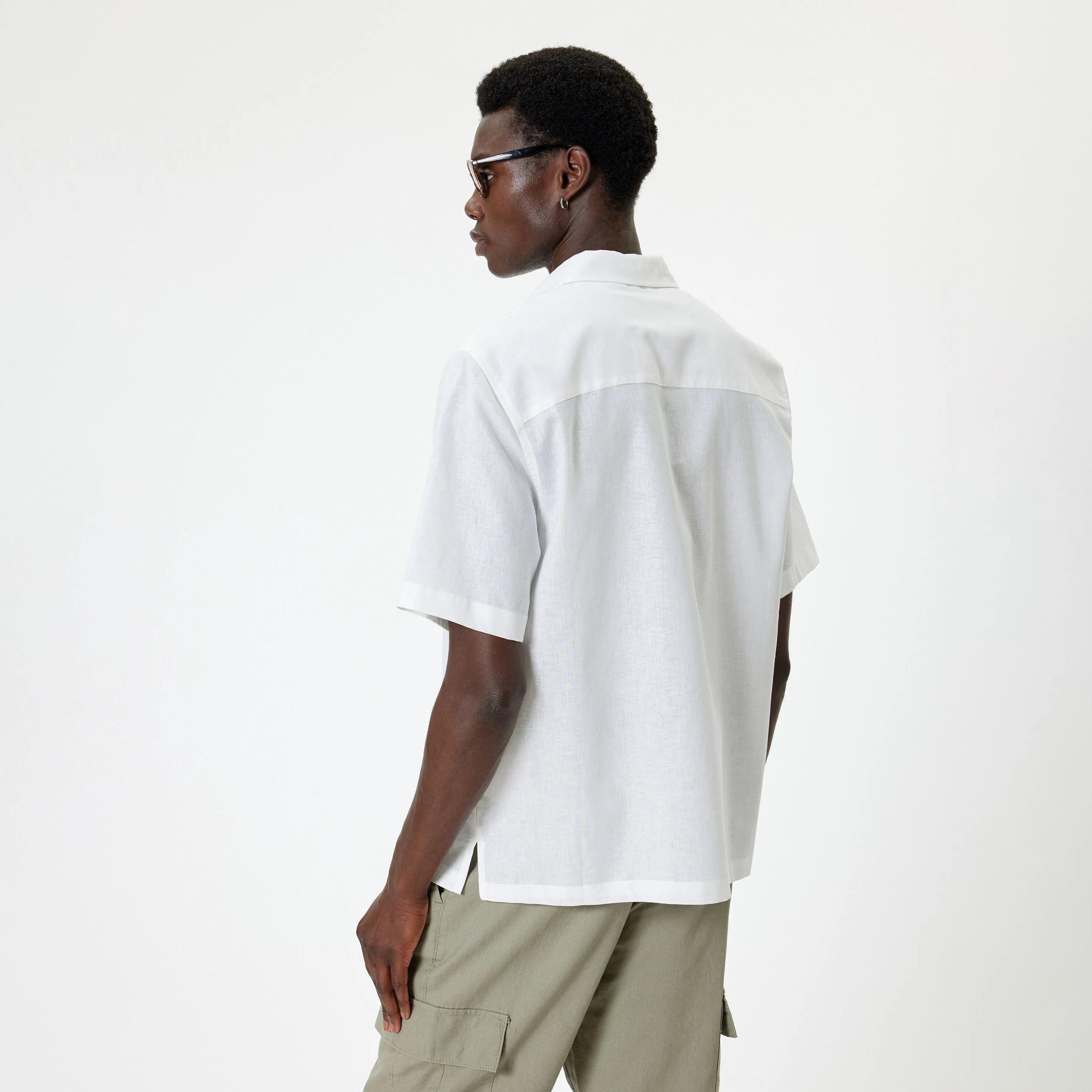 قميص رجالي عادي بأكمام قصيرة وياقة عادية من كوتون-men-clothing-shirts-image-4