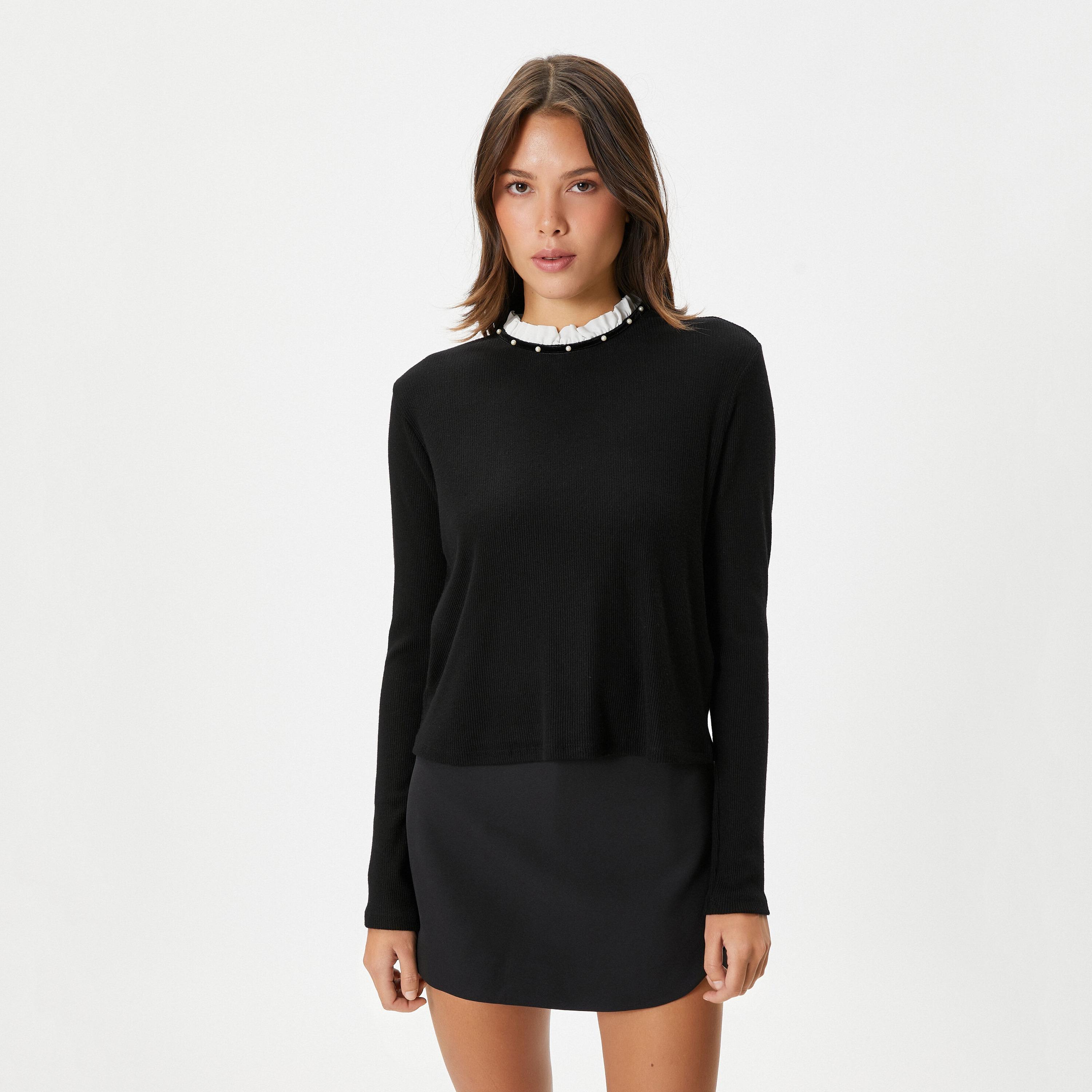 سترة نسائية سوداء من كوتون-women-winterwear-cardigansandjumpers-jumpers-image-1