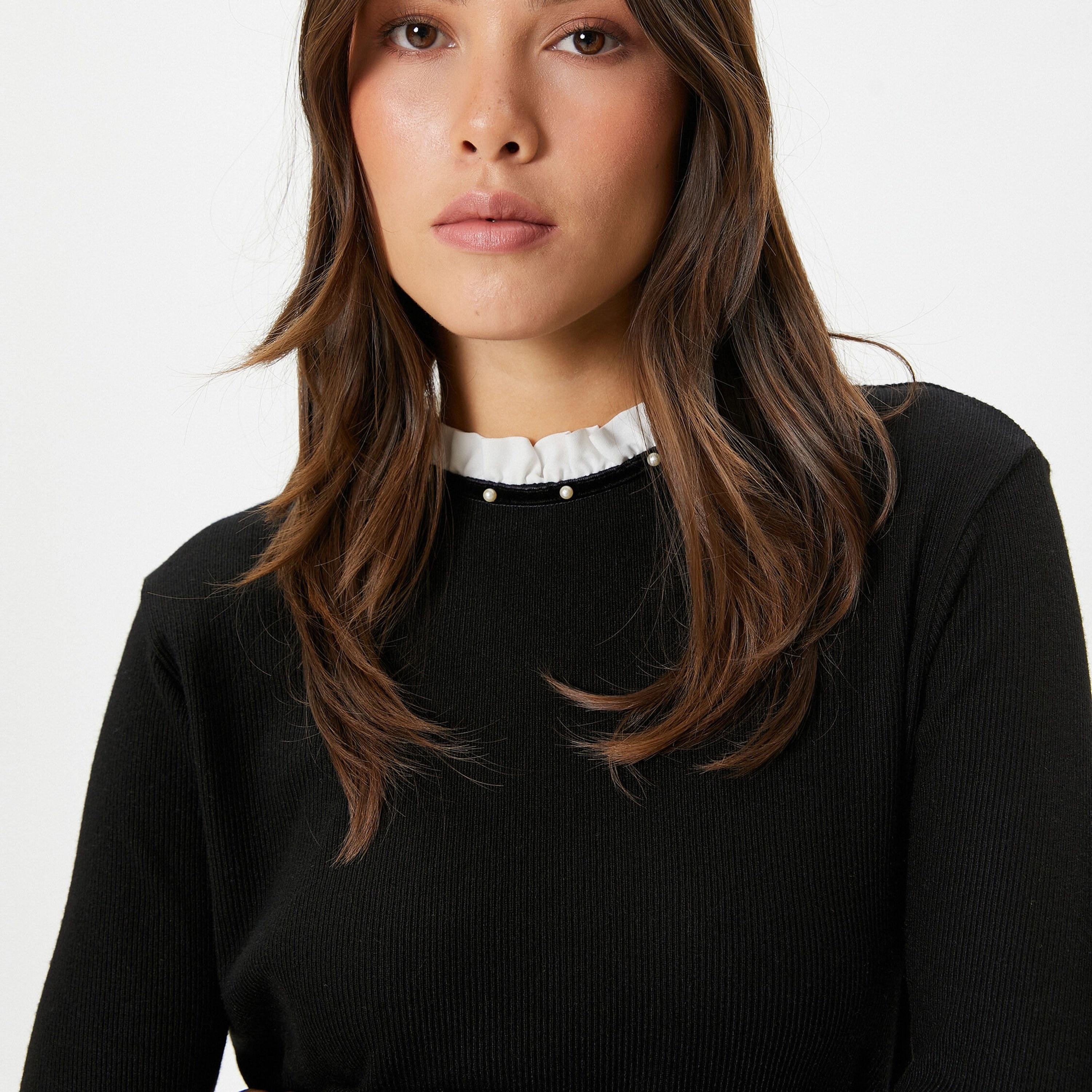 سترة نسائية سوداء من كوتون-women-winterwear-cardigansandjumpers-jumpers-image-4