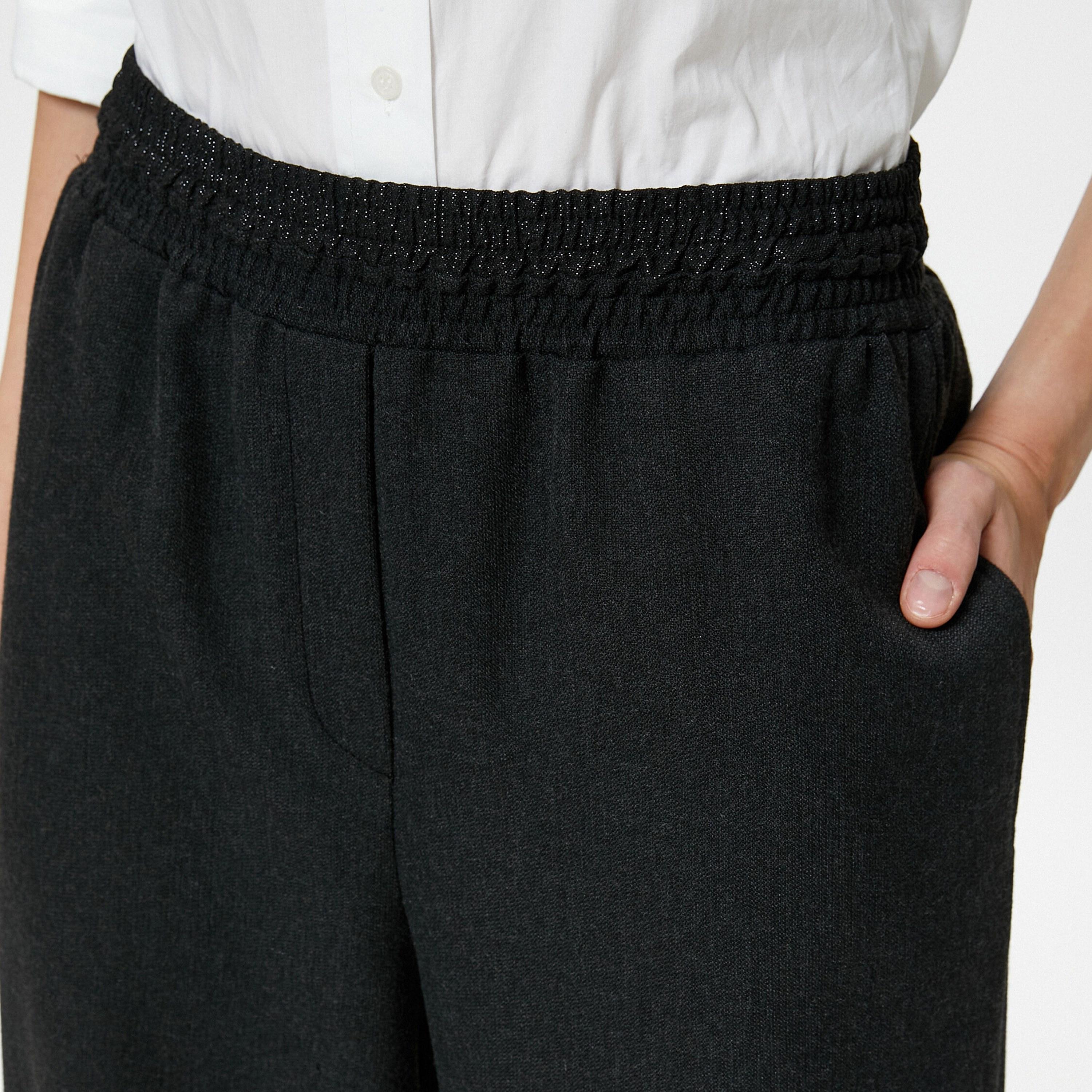 KOTON Charcoal Wide Leg Women's Trousers-women-clothing-bottoms-trousers-image-4